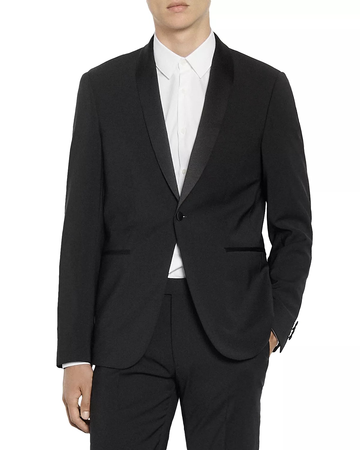 Shawl Collar Tuxedo Jacket - 1