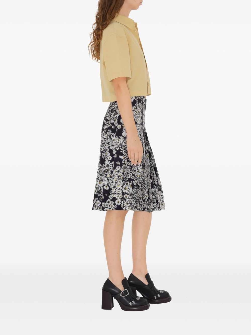 cropped cotton shirt - 3