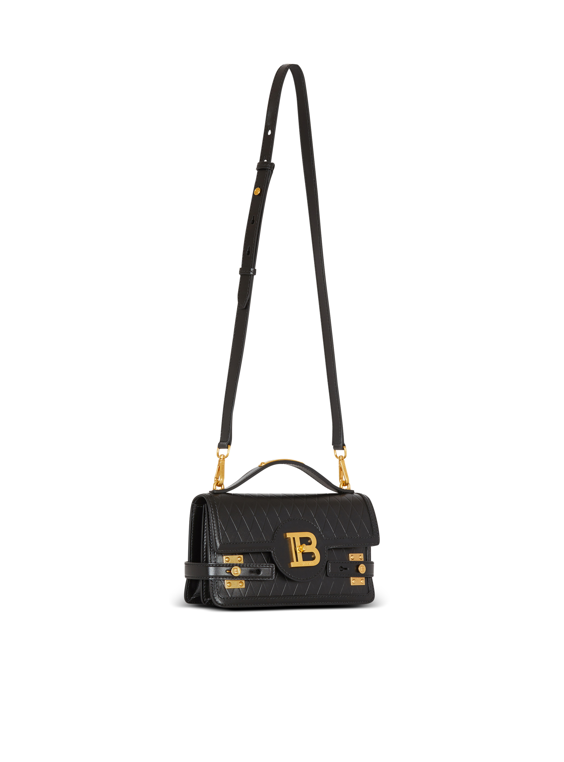 B-Buzz Shoulder 24 bag in grid-embossed calfskin - 3