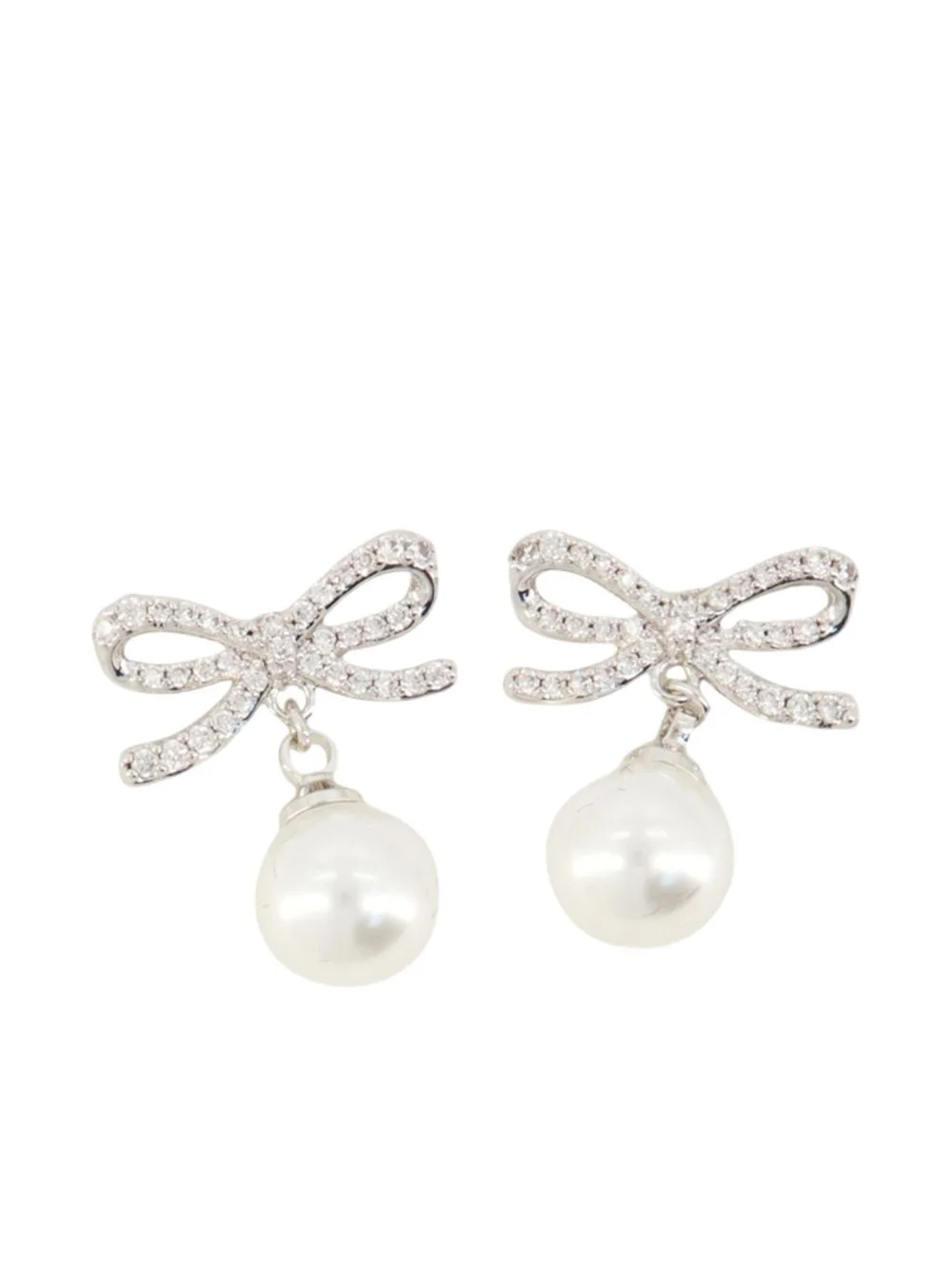 bow-detail earrings - 1