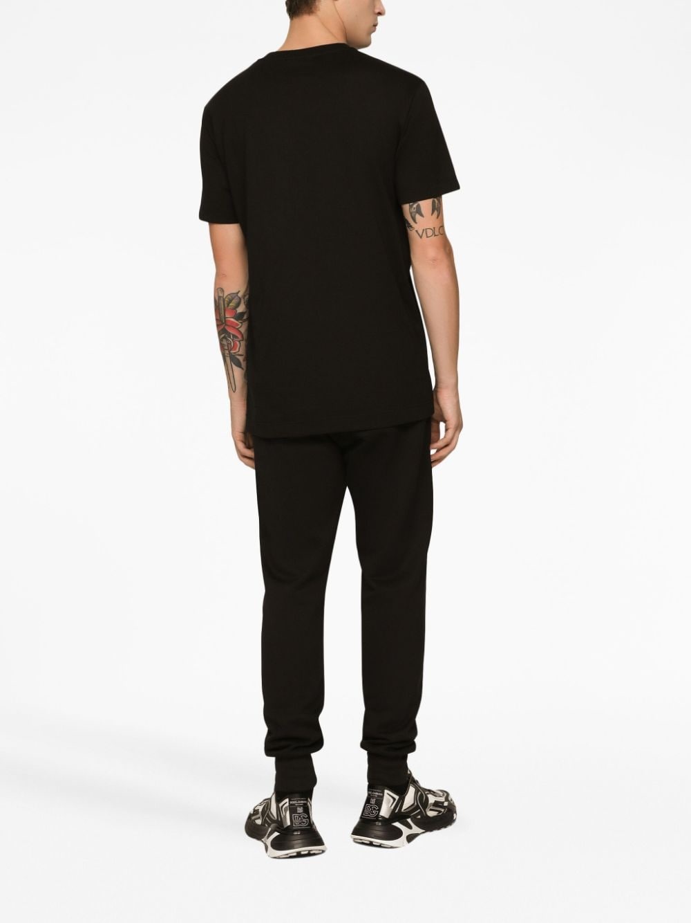 logo-print cotton track pants - 4