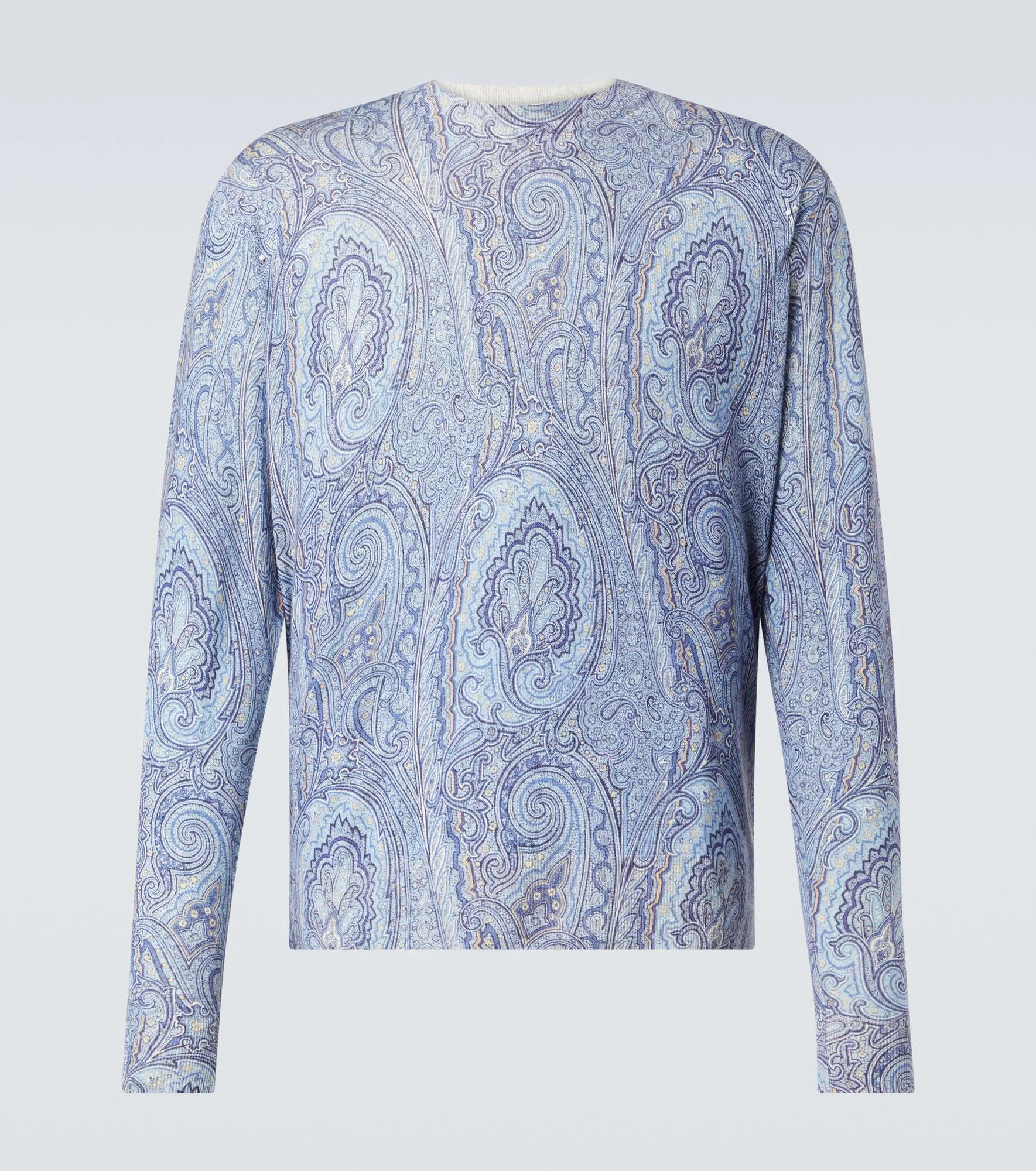 Paisley silk and cashmere sweater - 1