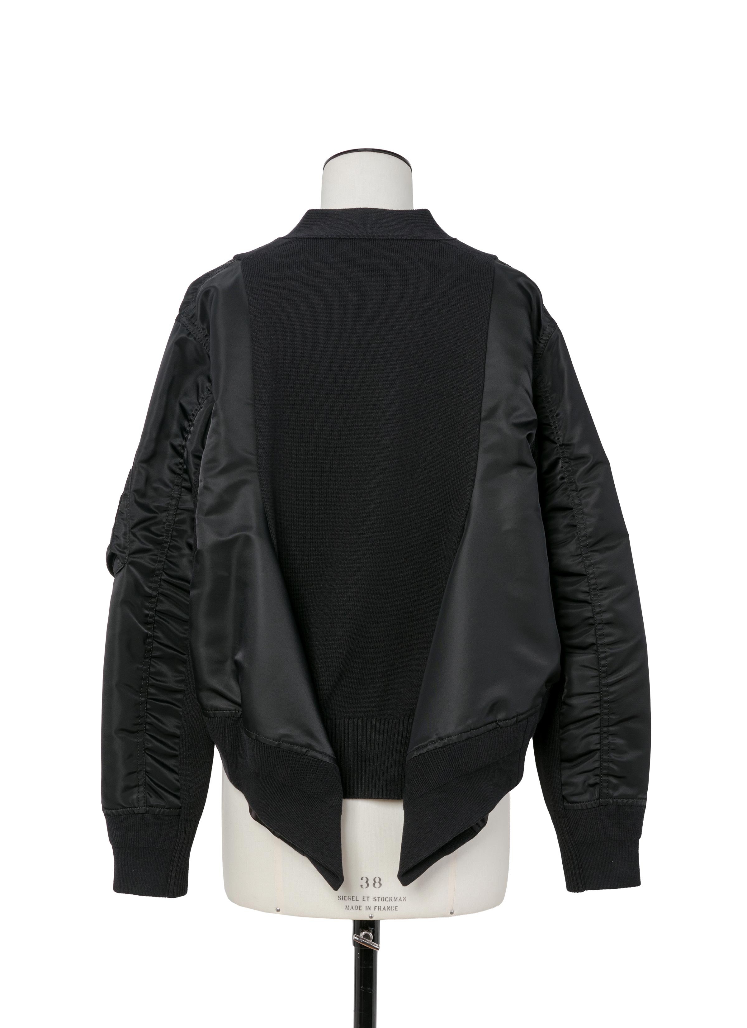 Nylon Twill x Knit Cardigan - 4