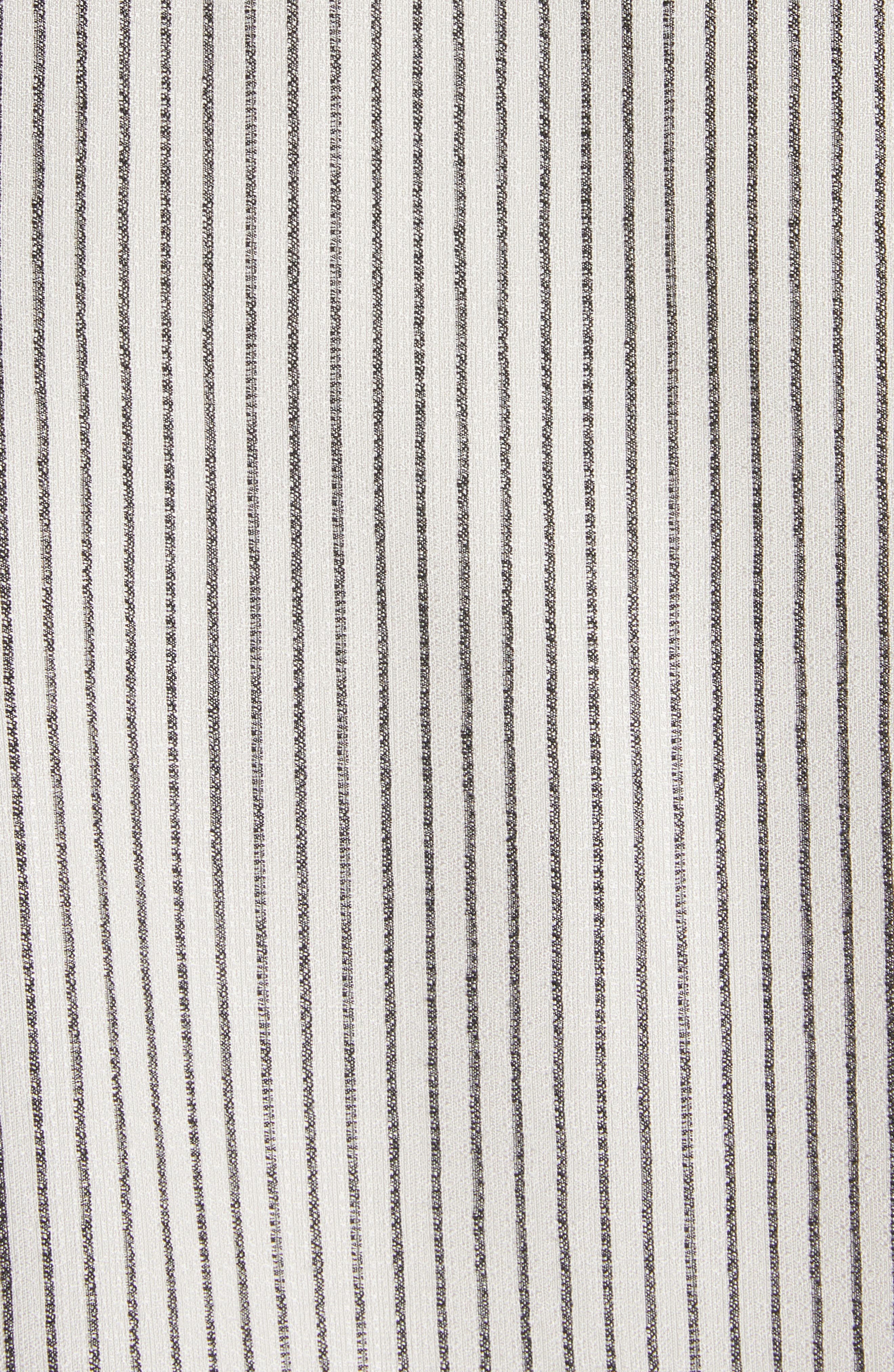 Golden Goose Journey Collection Slim Fit Stripe Button-Up Shirt in Arctic Wolf/Black at Nordstrom - 6