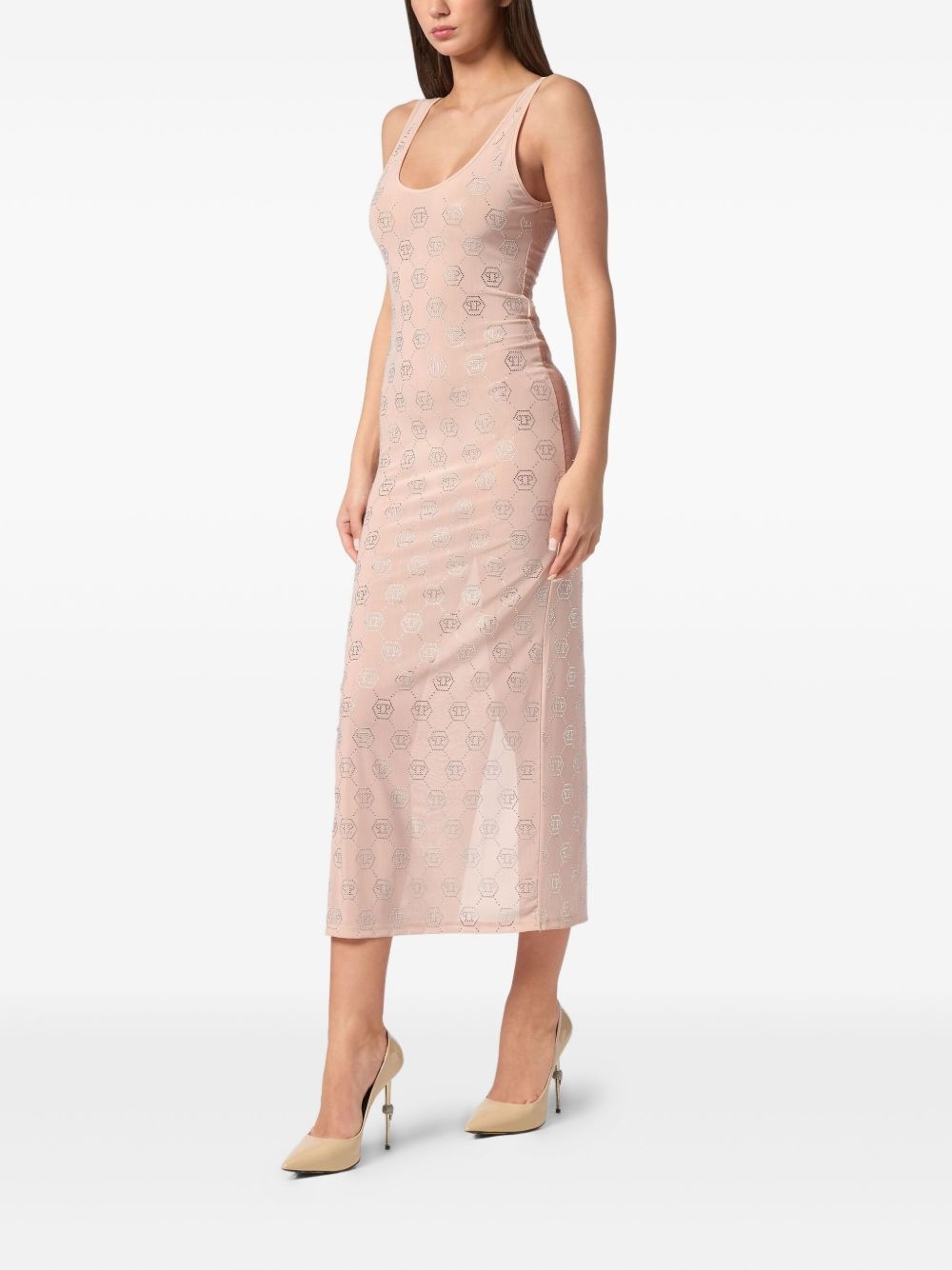 monogram midi dress - 3