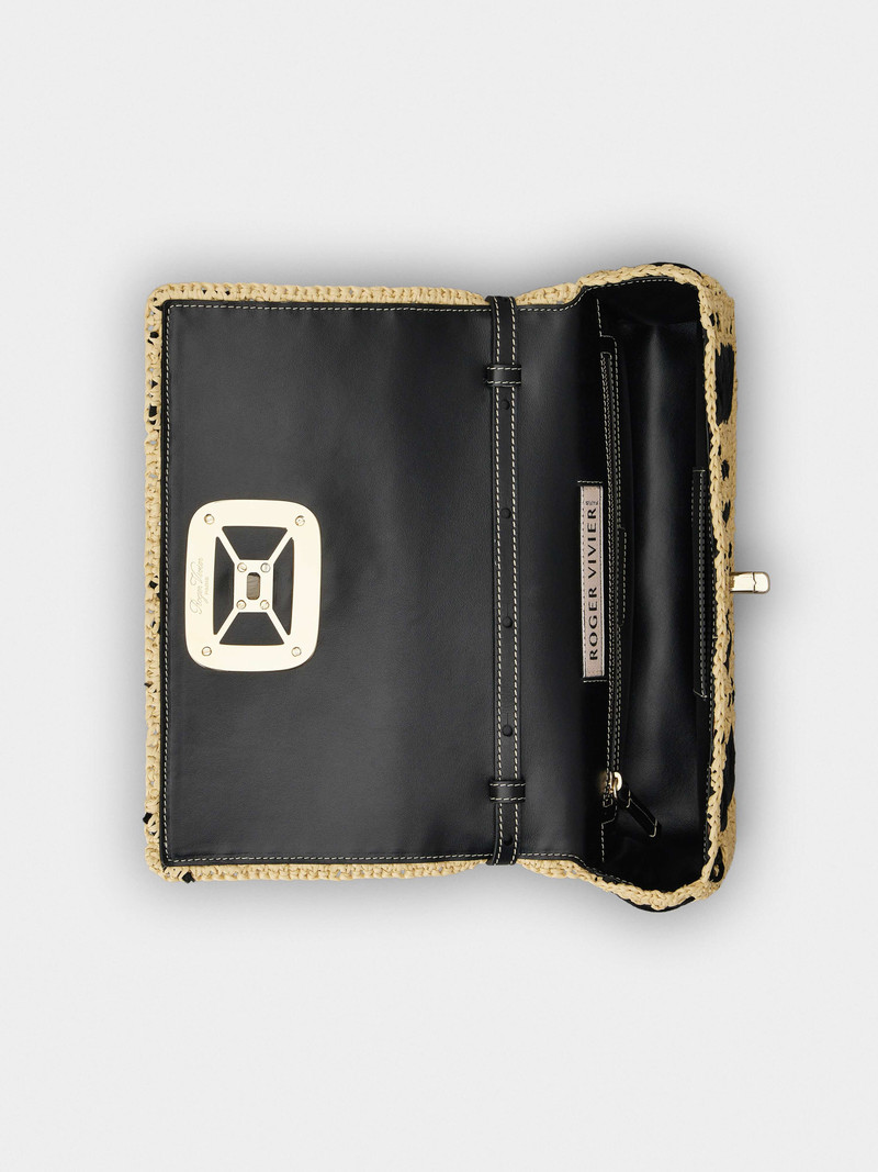 Viv' Choc Twist Bag in Raffia 7