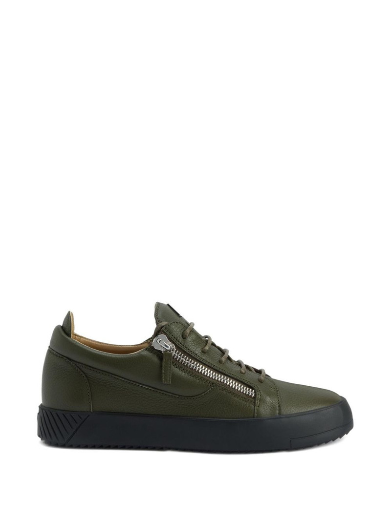 Frankie zip-detail leather sneakers 5