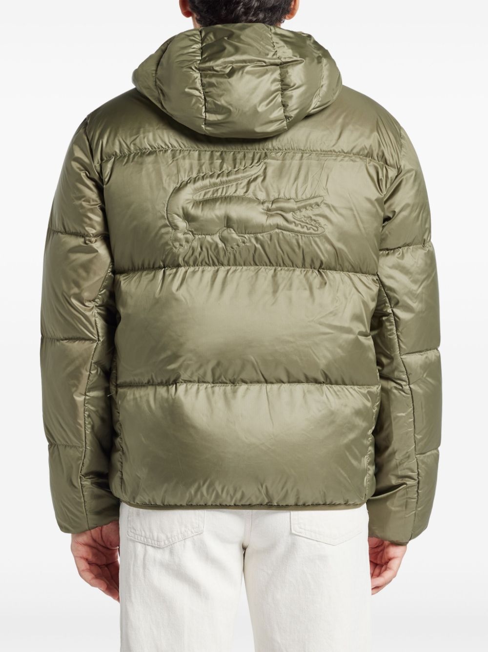 logo-patch padded jacket - 4
