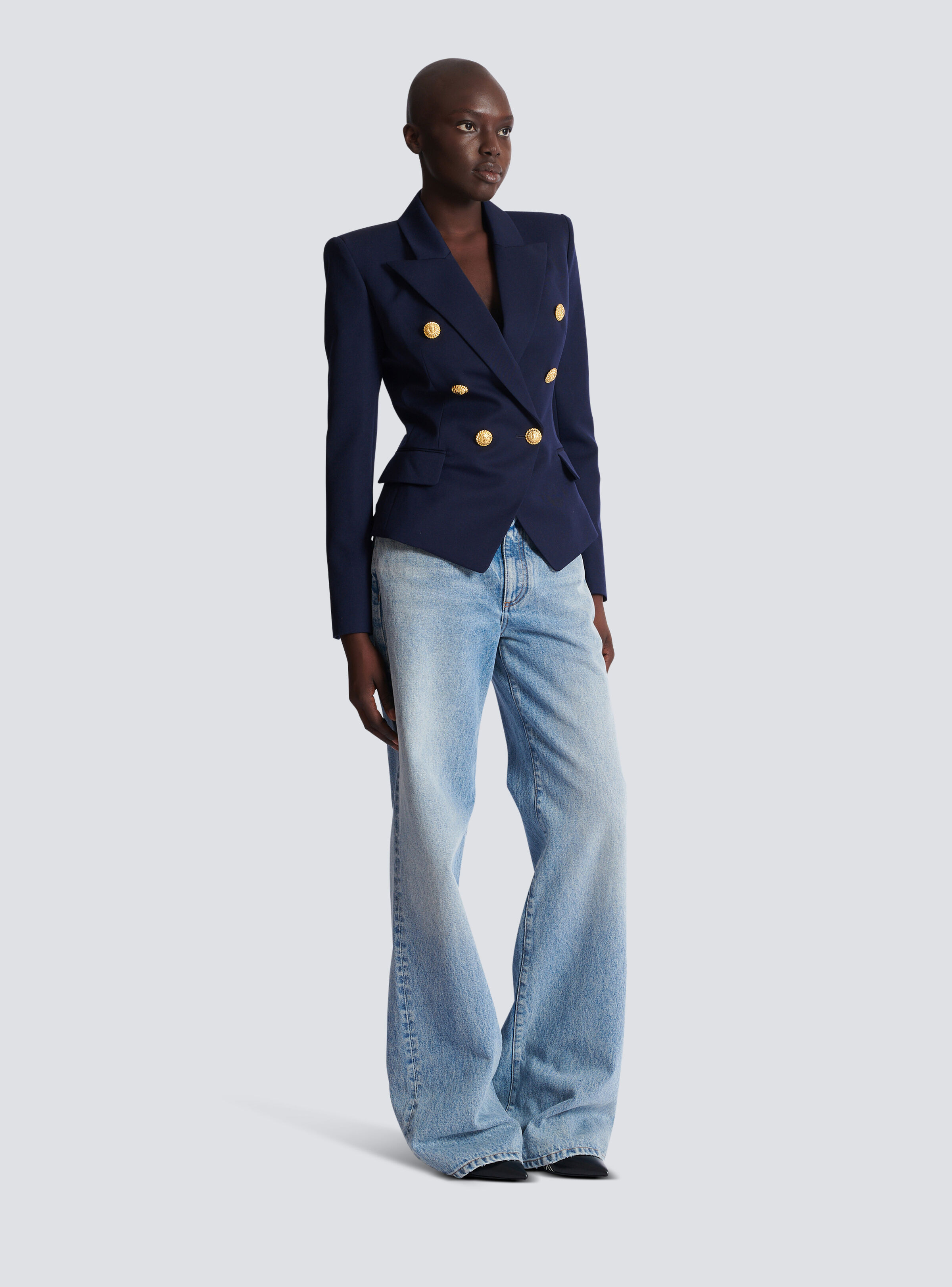 Fitted wool 6-button jacket - 3
