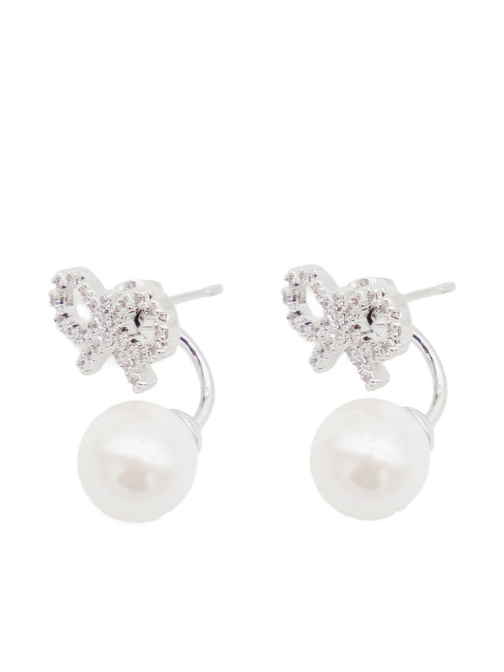 Crystal Bow drop earrings - 3