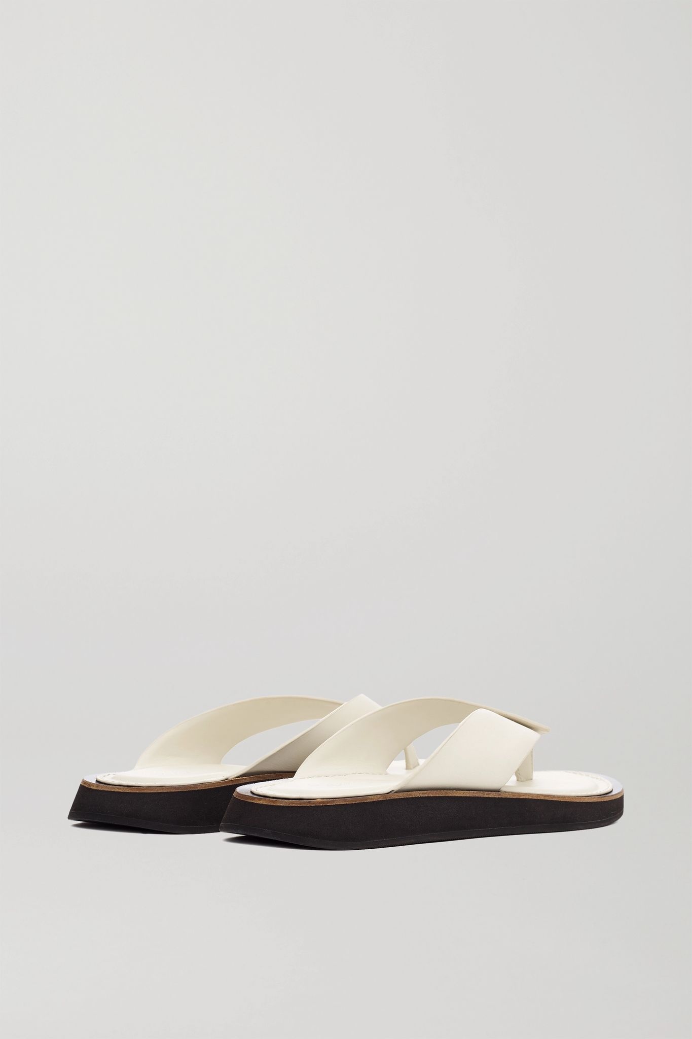 Parker leather platform flip flops - 3