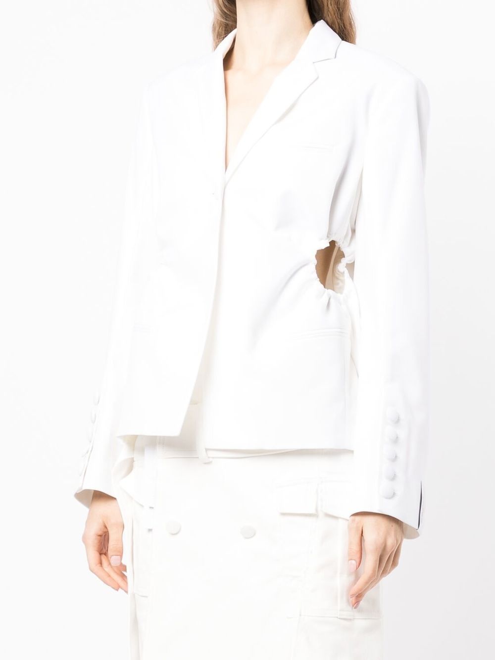 cut out tailored blazer - 3