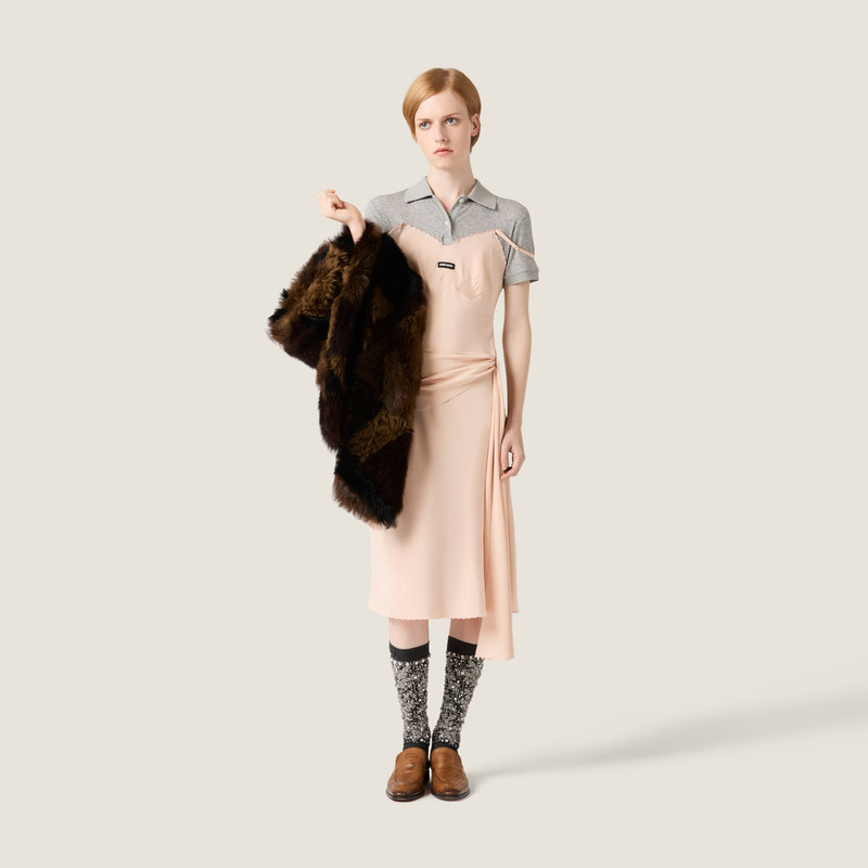 Miu Miu Marocain crepe dress outlook