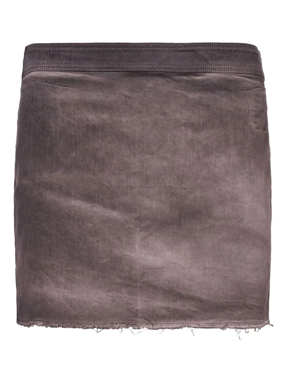 frayed-hem mini skirt - 1