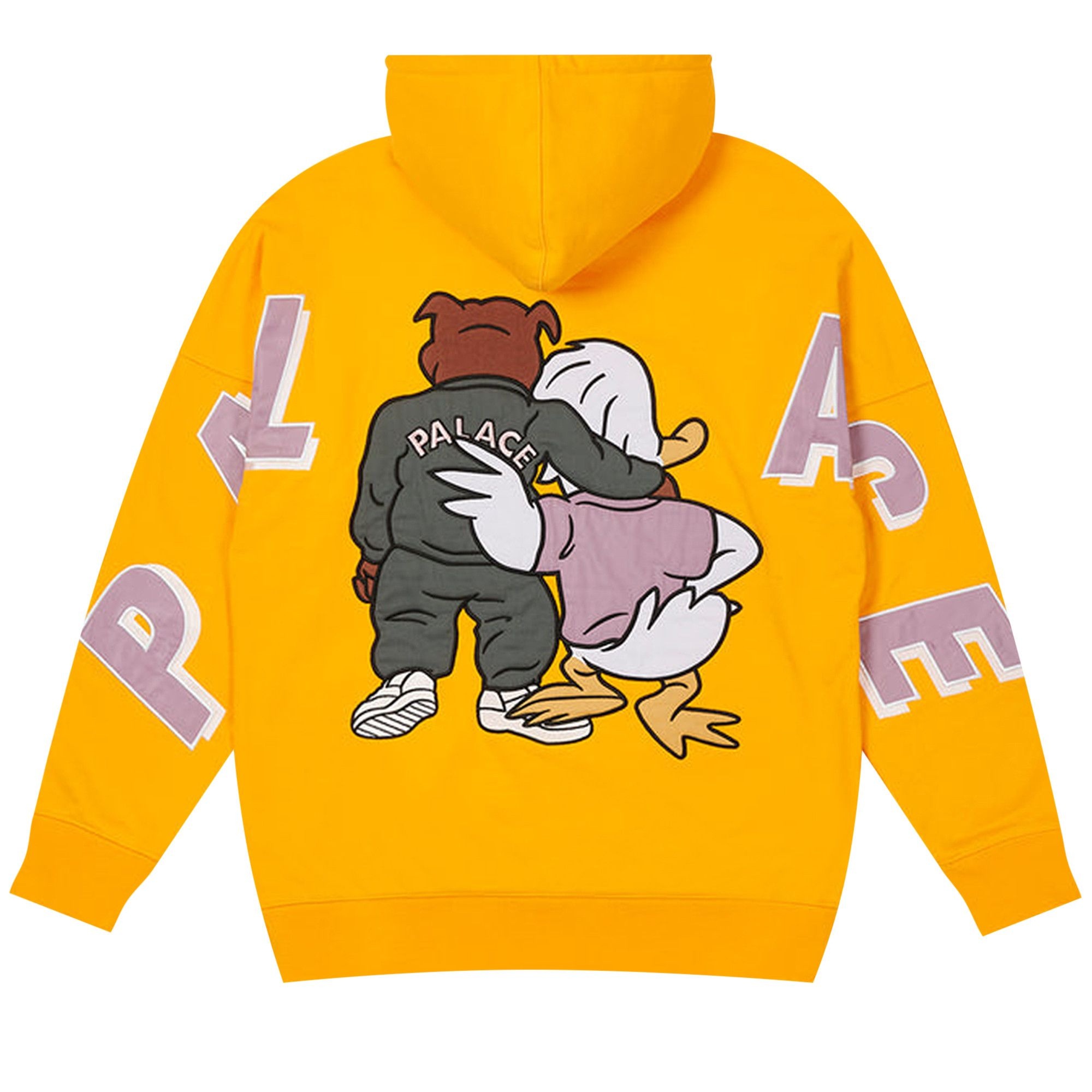 Palace Dog And Duck Drop Shoulder Hood 'Yellow' - 2