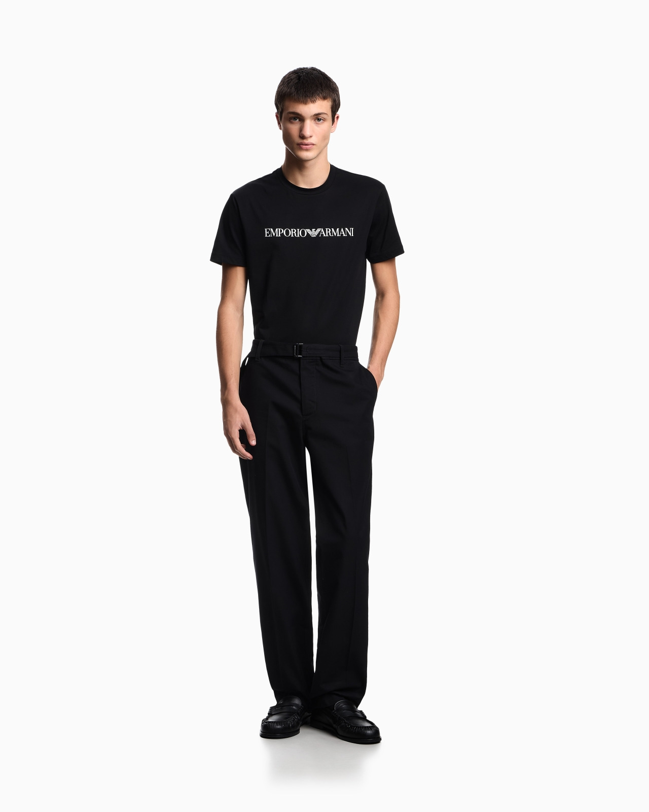 Pima-jersey T-shirt with logo print - 2