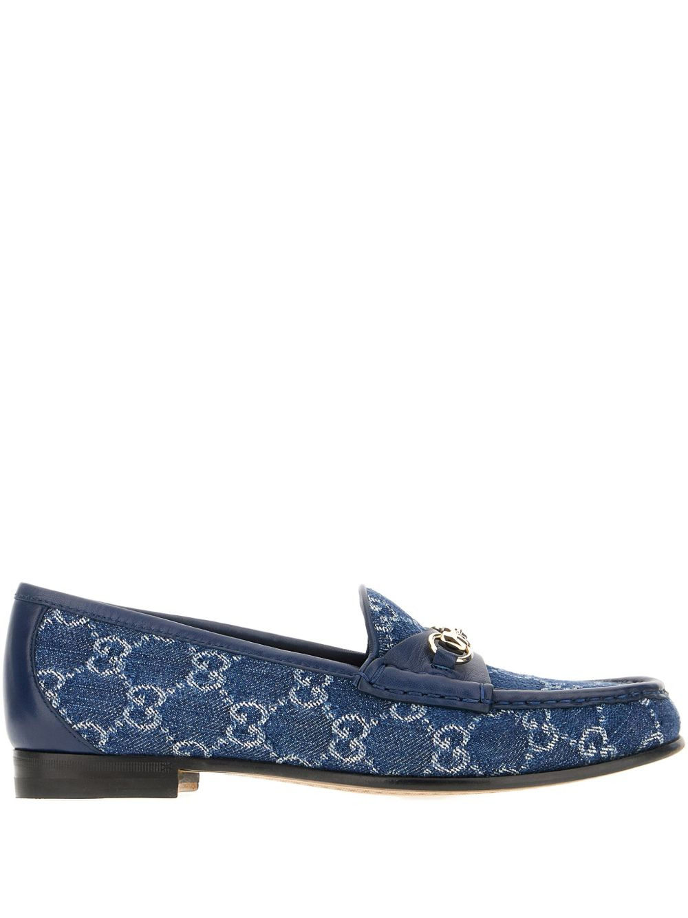 denim monogram loafers - 1