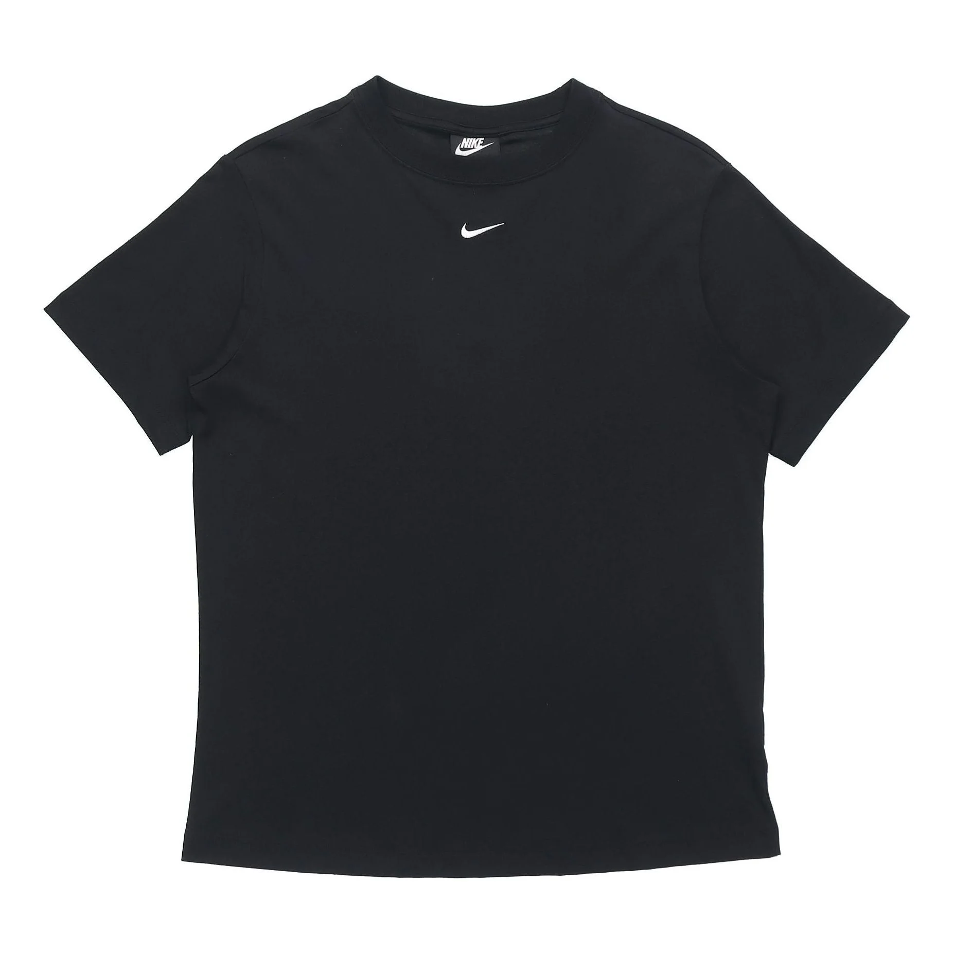 (WMNS) Nike Solid Color Casual Round Neck Short Sleeve Black T-Shirt DH4256-010 - 1