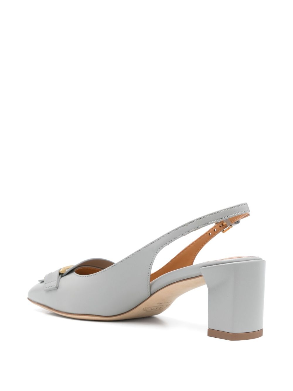 50mm logo-engraved slingback pumps - 3