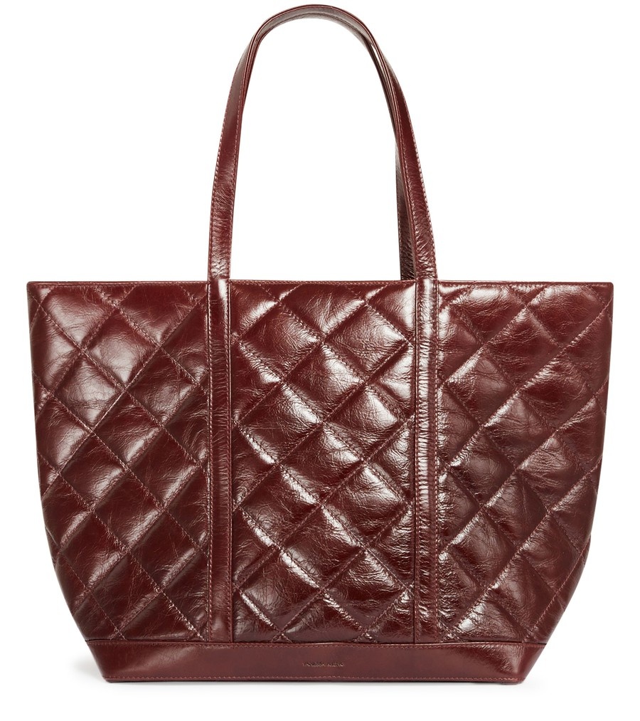 XL quilted leather tote bag - 1