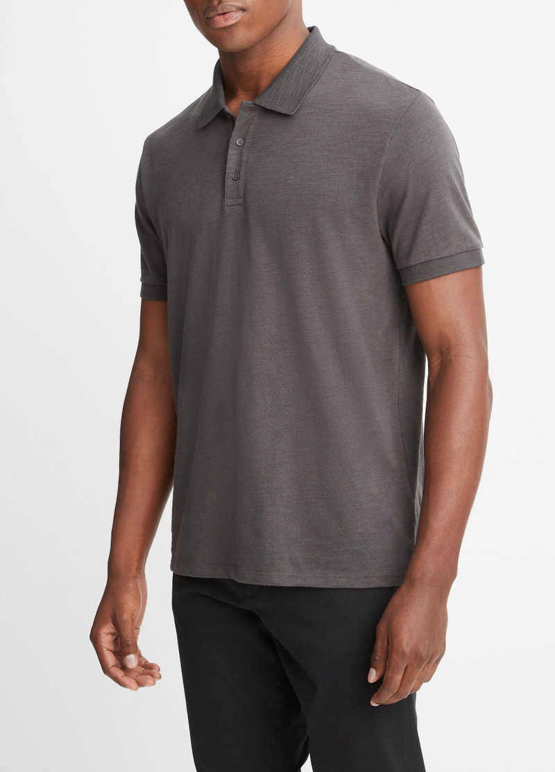 Vince Classic Slub Polo Shirt outlook