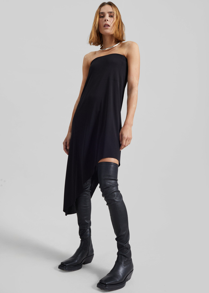 Kitty Sheer Asymmetric Skirt - Black 5