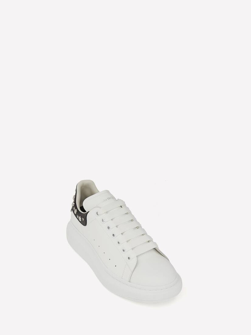 Alexander McQueen Oversized Sneaker in White/black outlook