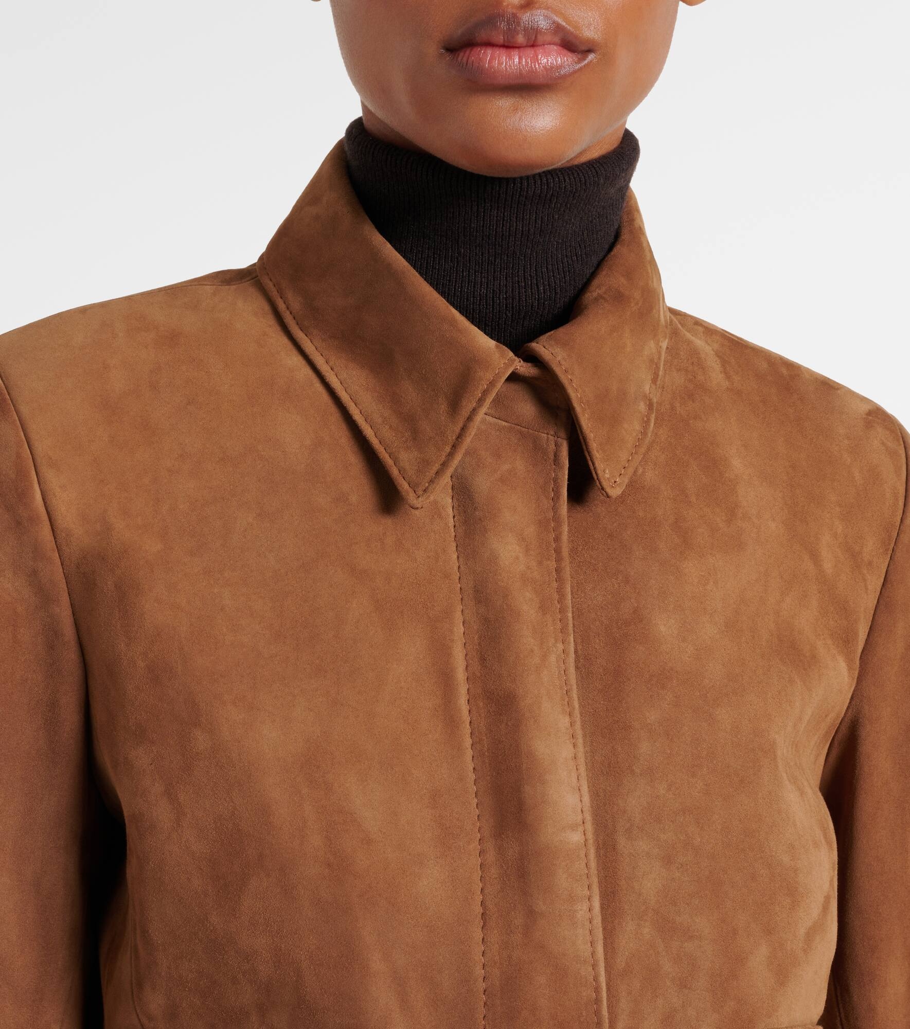 Bleeker cropped suede jacket - 4