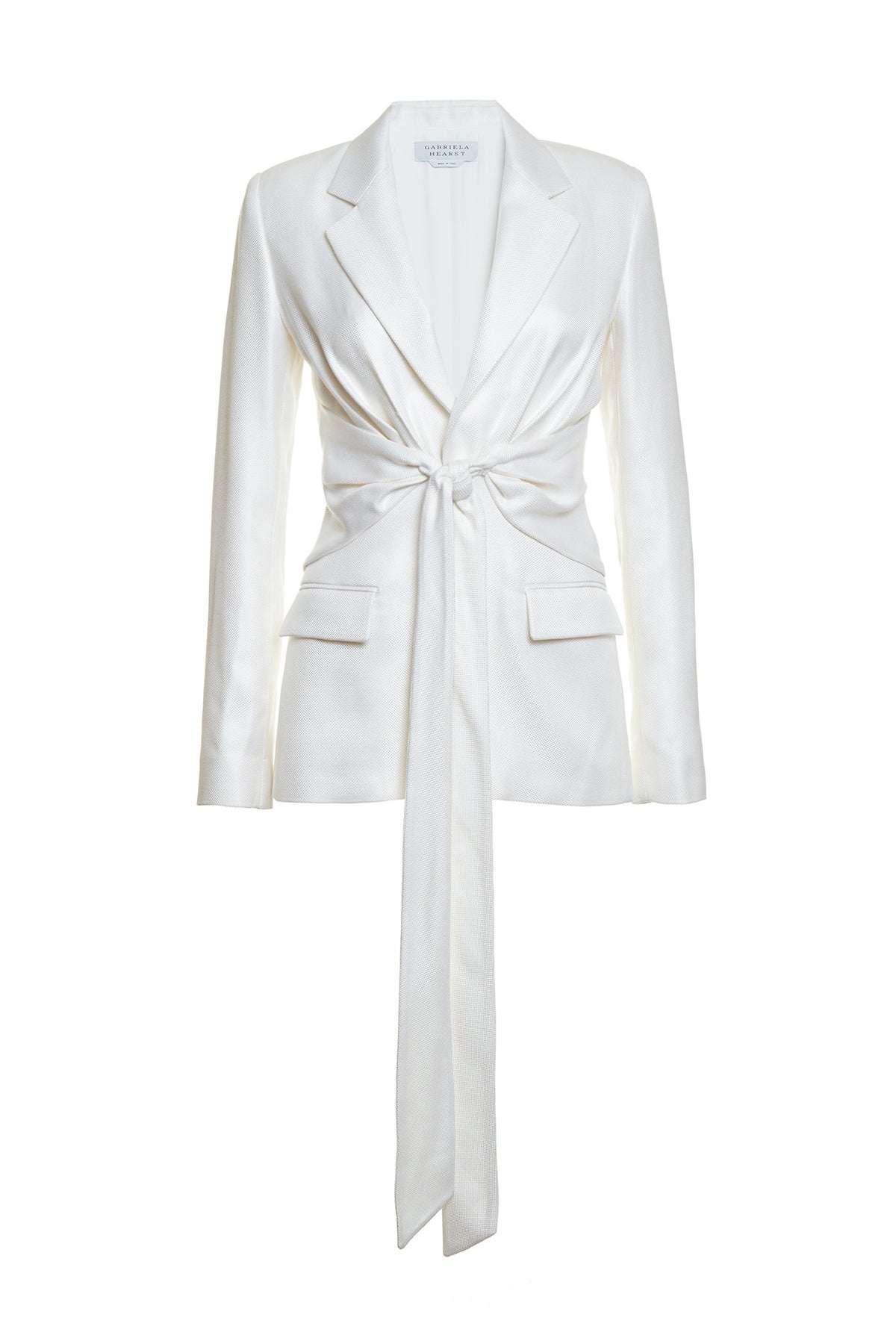 Grant Knotted Blazer in Silk - 1