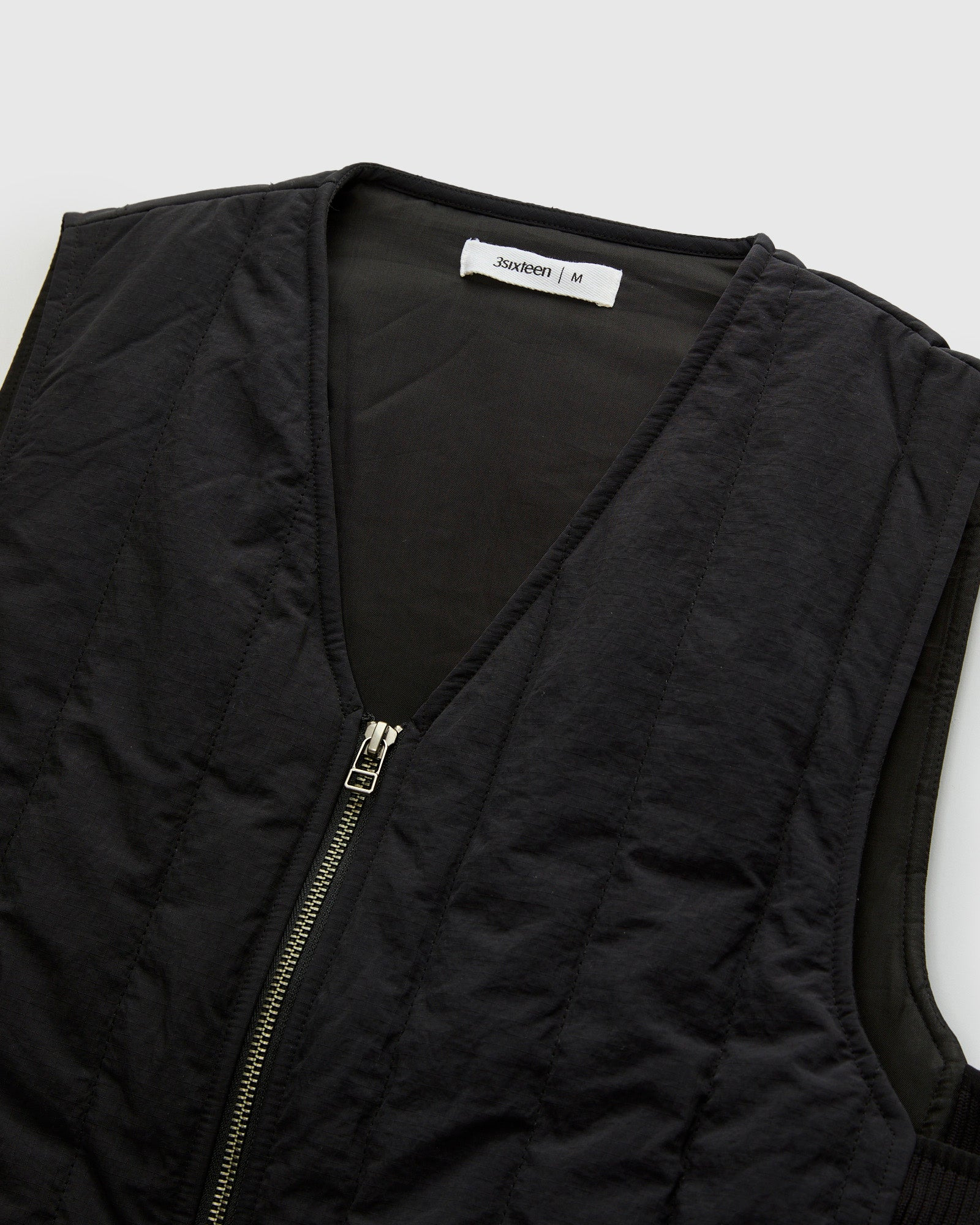 Liner Vest in Black Ripstop - 4