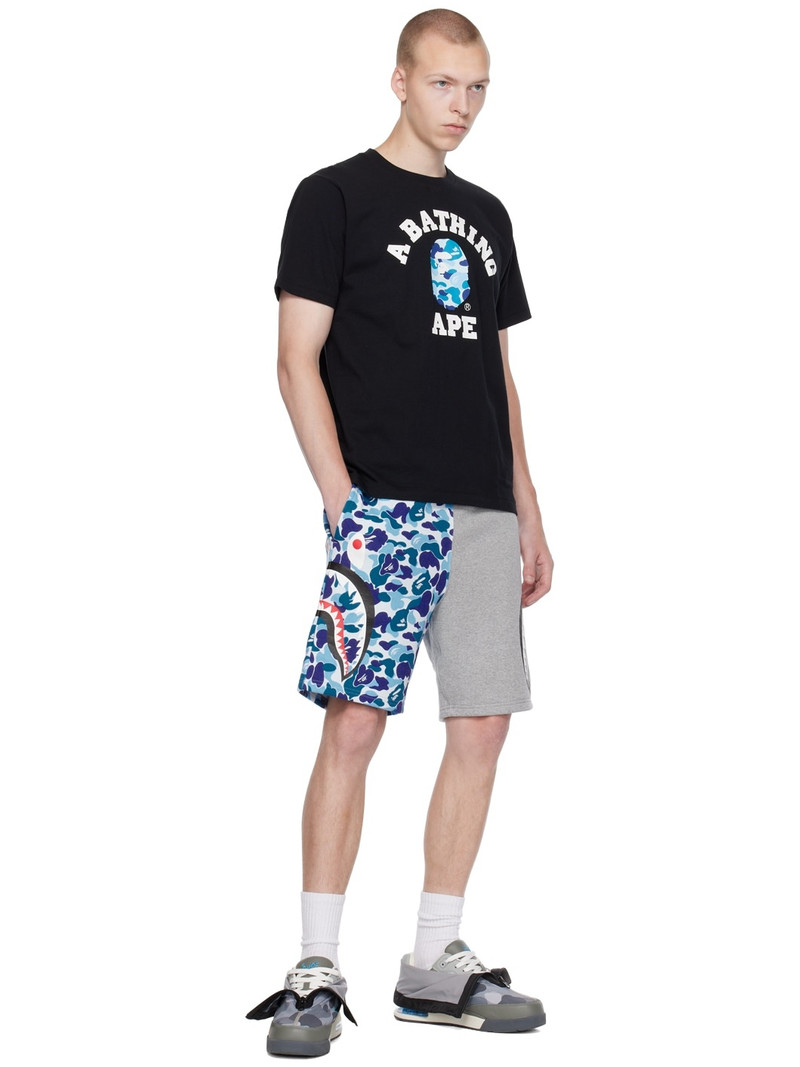 A BATHING APE® Black ABC Camo College T-Shirt outlook