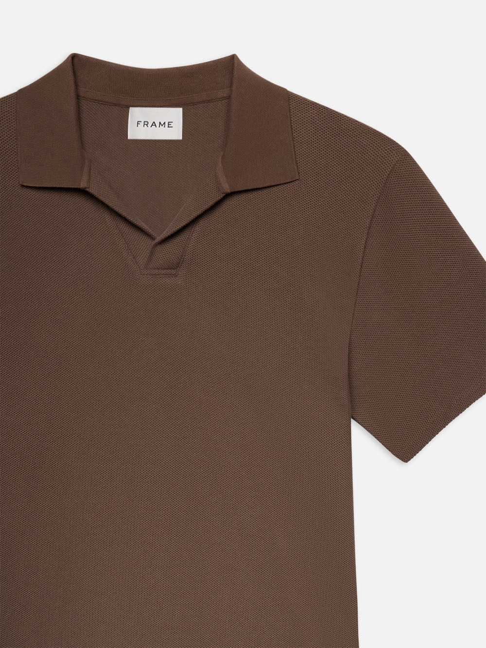 Jacquard Polo in Soft Mocha - 3