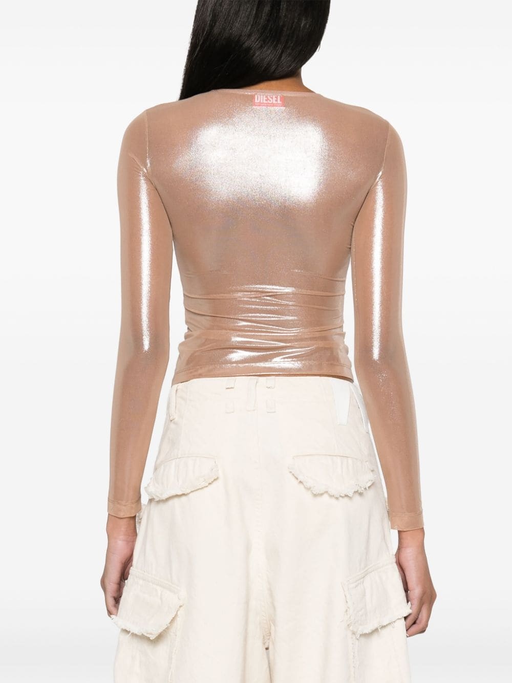 T-Clau-M1 semi-sheer top - 4