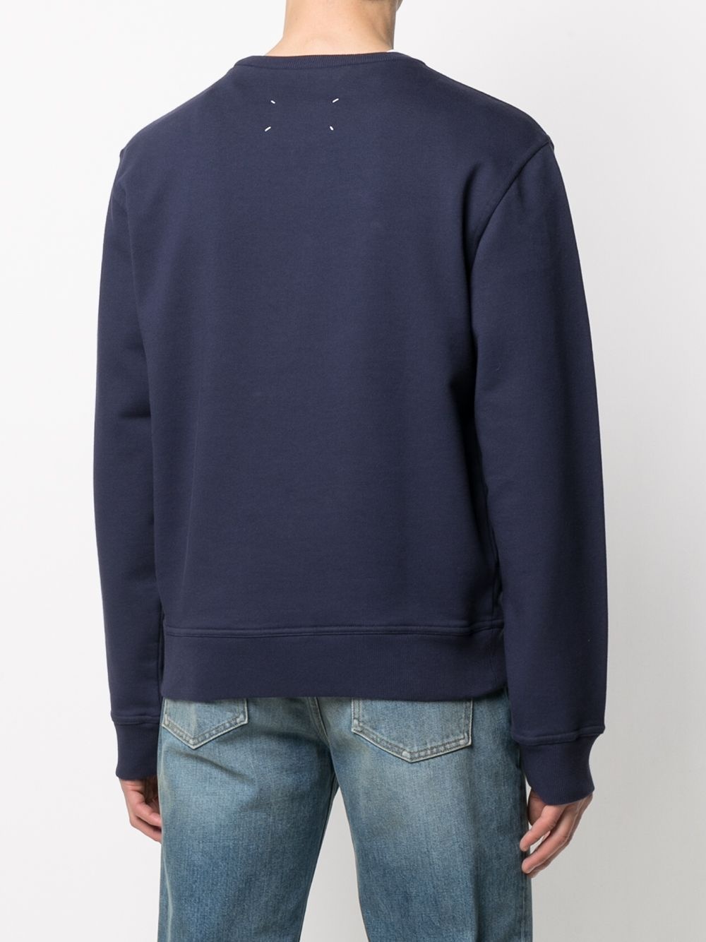 embroidered inverted logo sweatshirt - 4