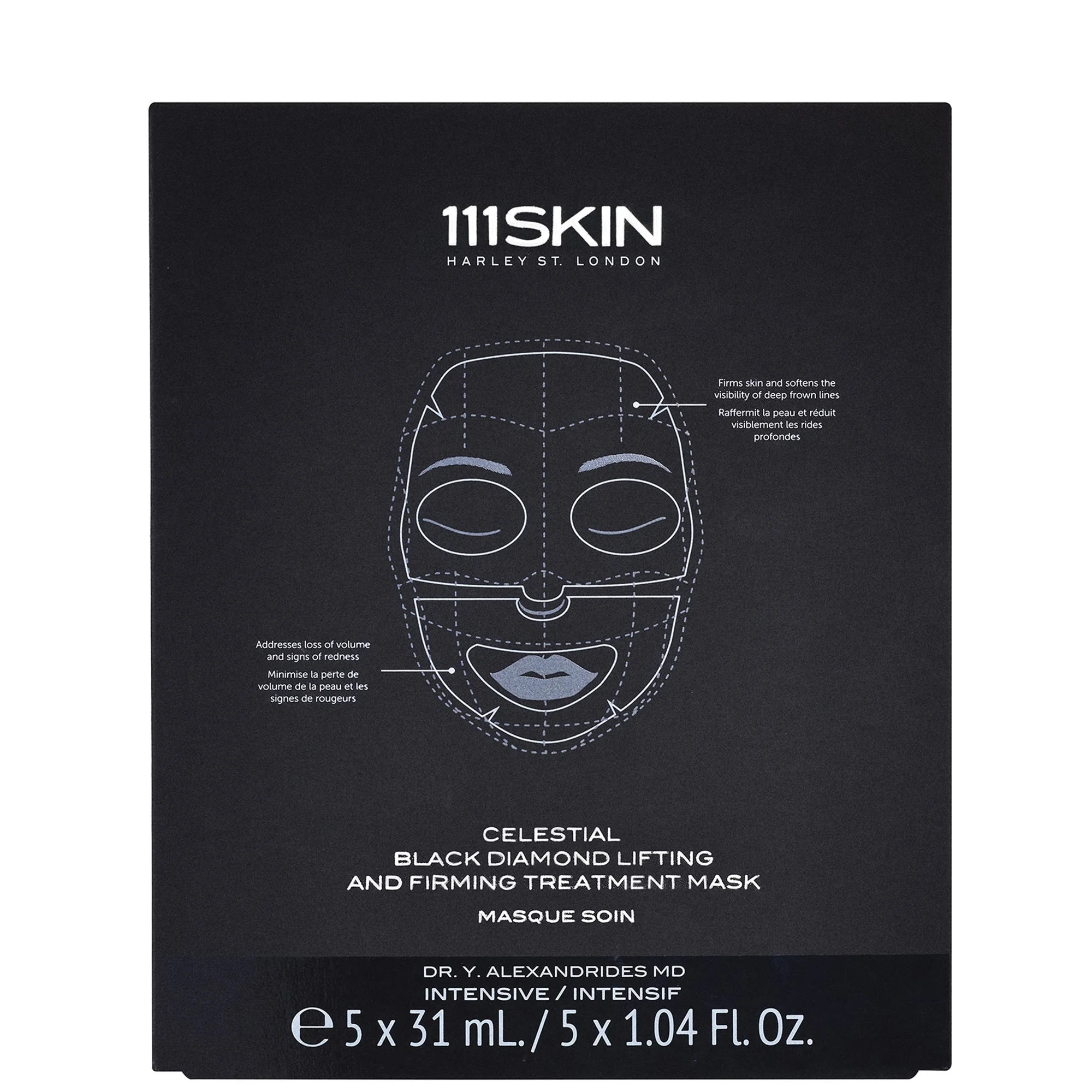 111SKIN Celestial Black Diamond Lifting and Firming Treatment Mask Box 155 ml - 1