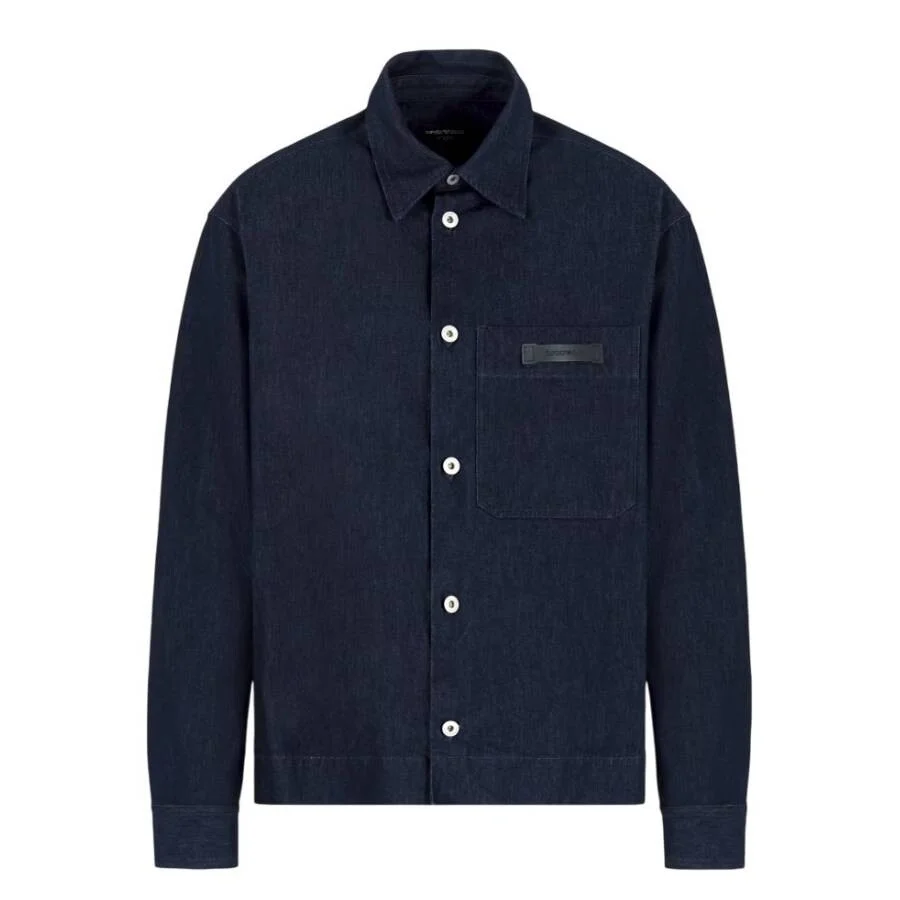 Emporio Armani Icon Capsule Cotton Denim Blouson, Brand Size 48 (US Size 38) - 1