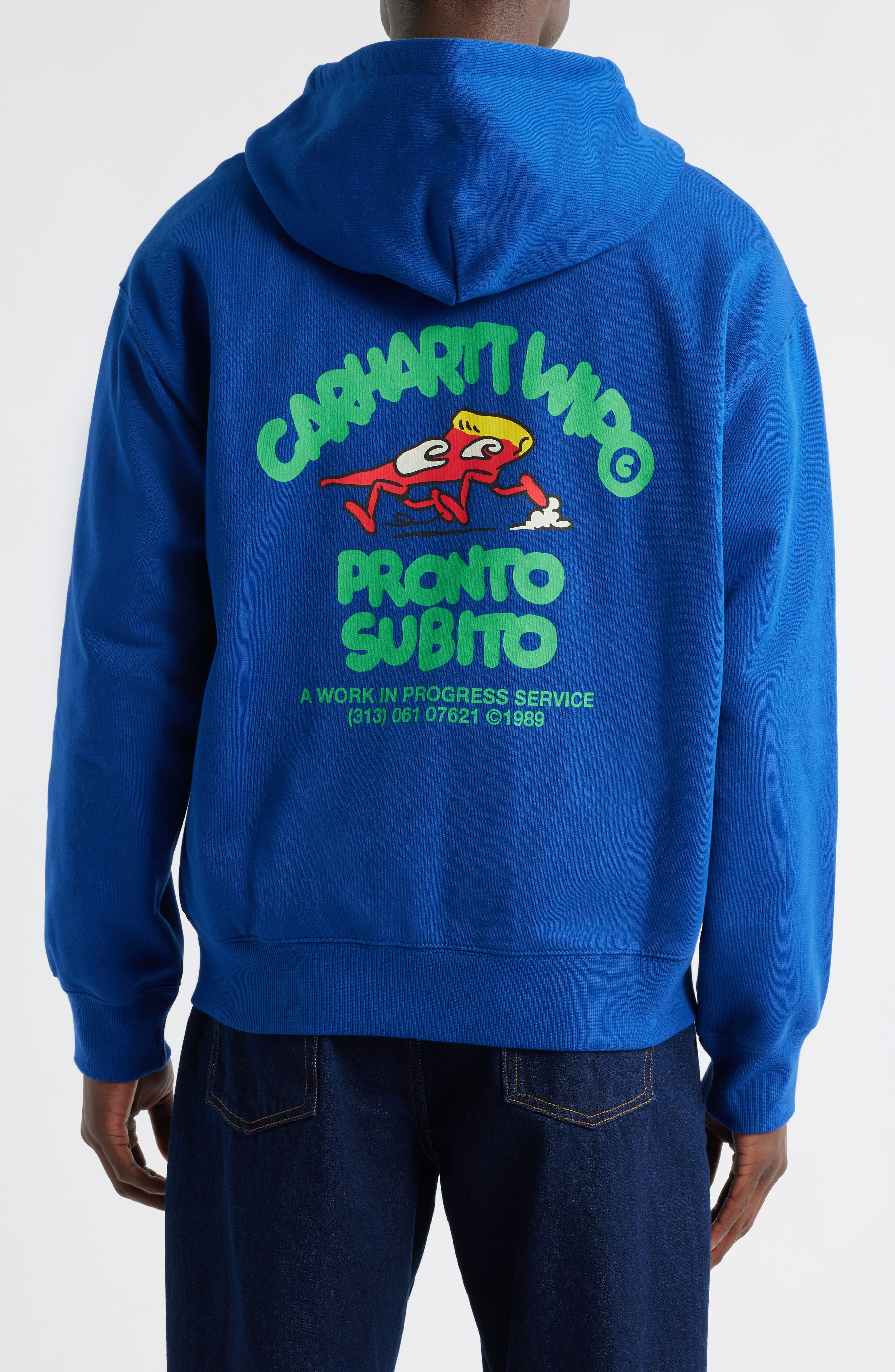 Carhartt Work In Progress Pronto Subito Graphic Zip Hoodie in Wolfsbane at Nordstrom - 2
