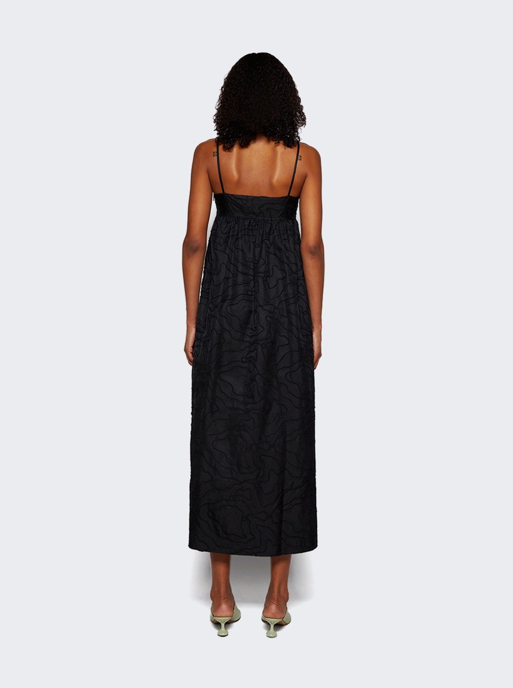 Cavola Embroided Long Dress Black - 5