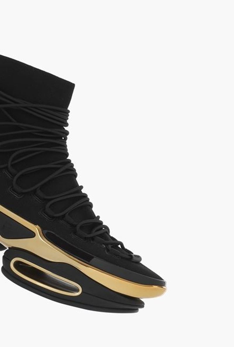 Black knit lace-up B-Bold high-top sneakers 6