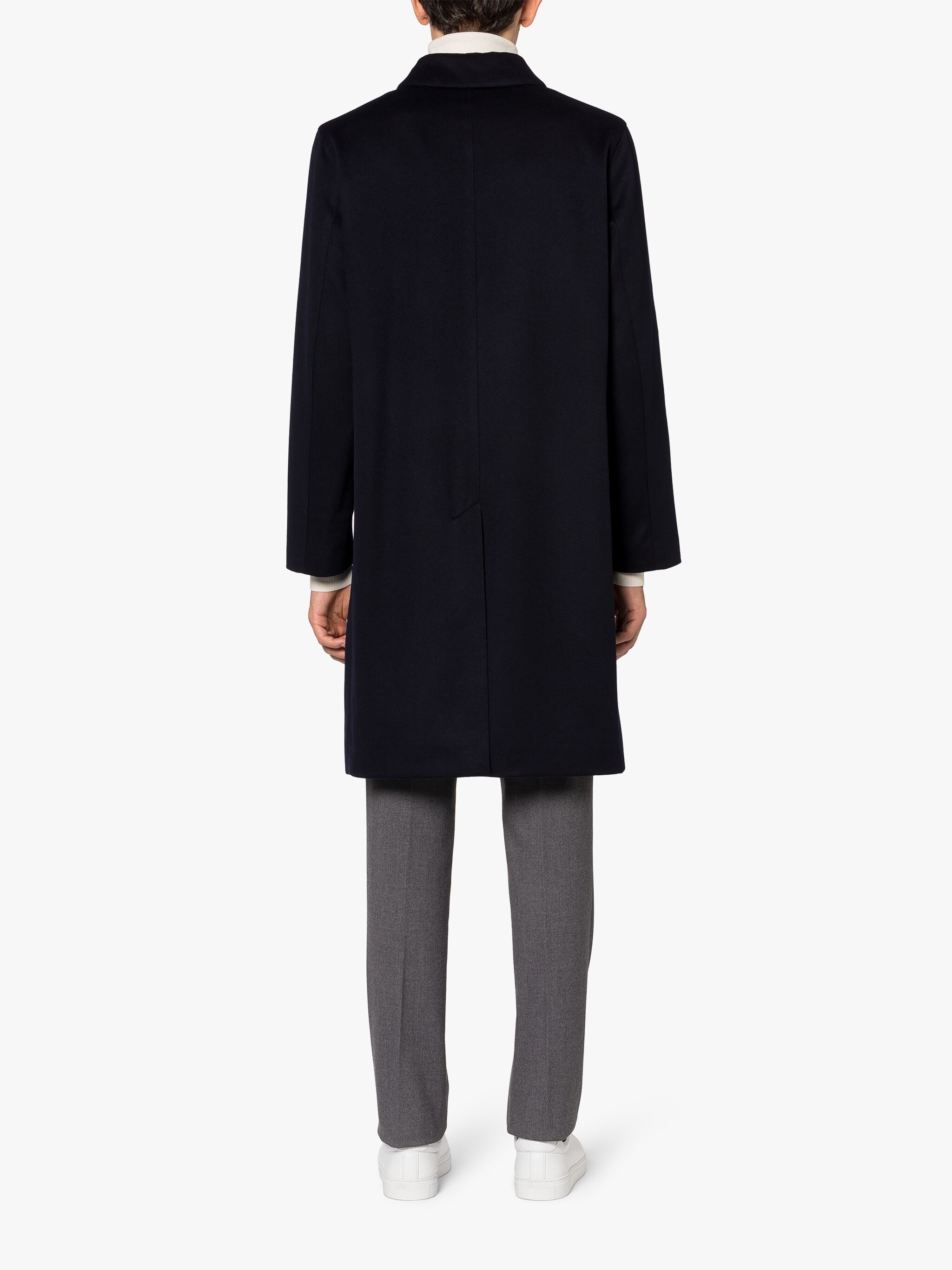 DUNKELD NAVY RAIN SYSTEM WOOL 3/4 COAT - 4