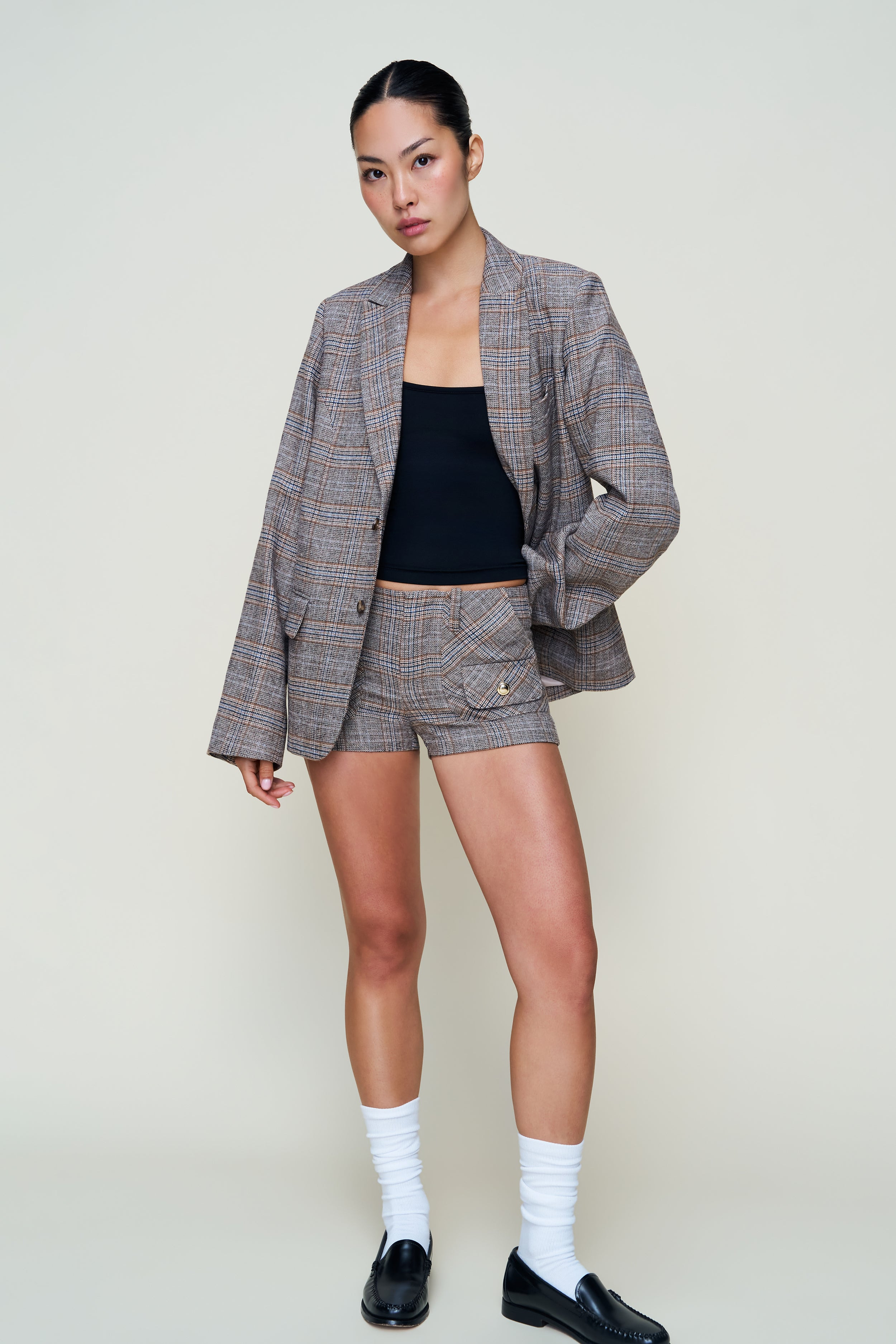 PENELOPE PATCH POCKET TARTAN SHORT - 2