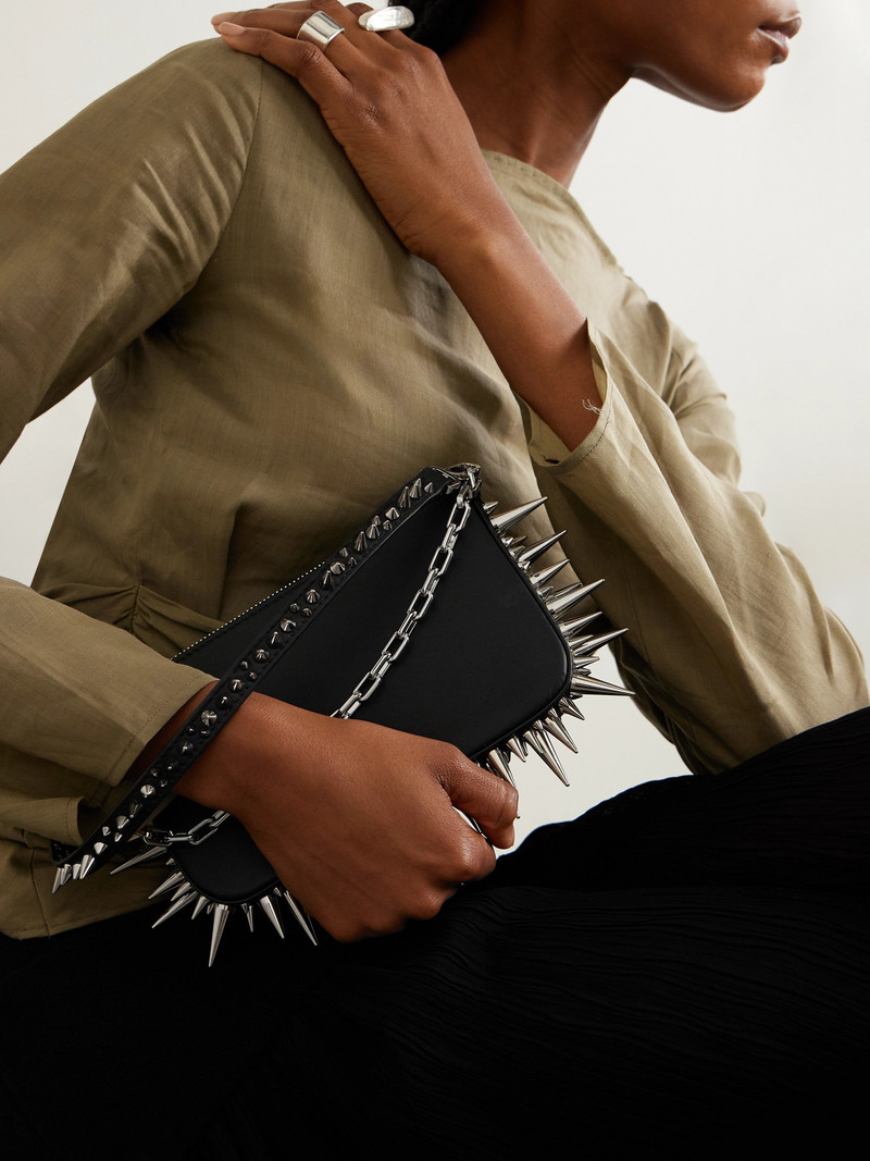 Christian Louboutin Loubila Mini Spiked Leather Shoulder Bag outlook