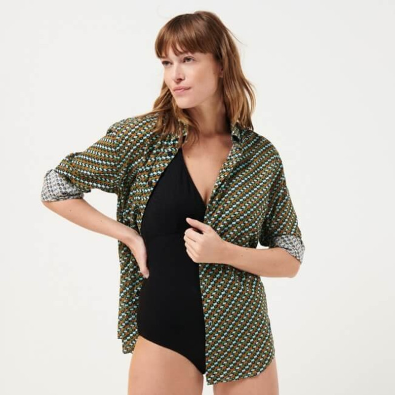 Unisex Cotton Voile Summer Shirt Smoked Fish 9