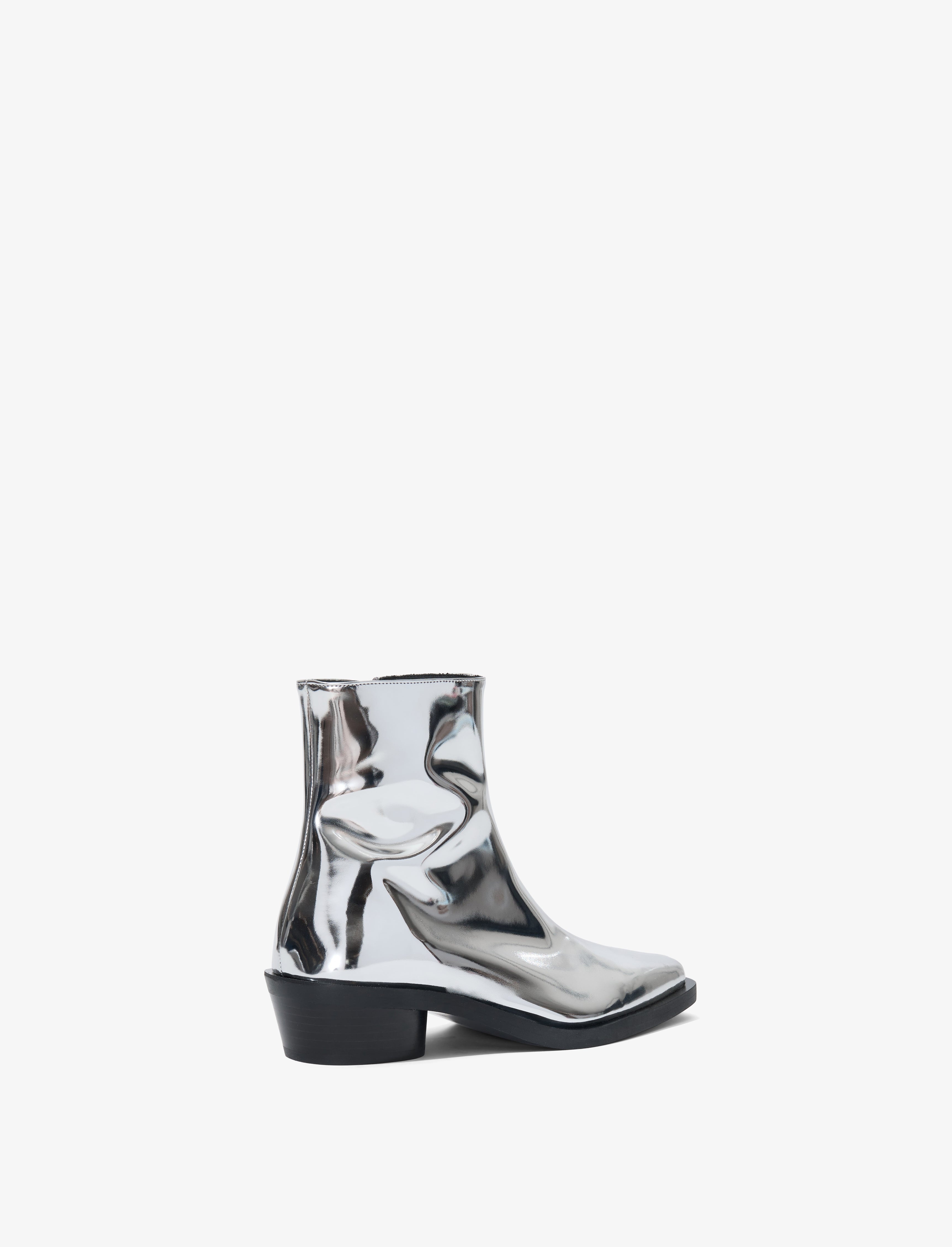 Bronco Ankle Boots in Mirrored Metallic - 3