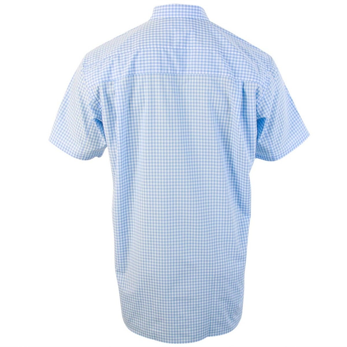 Mask Graphic Gingham Short Sleeved Shirt Blue in Blue x mask - 2