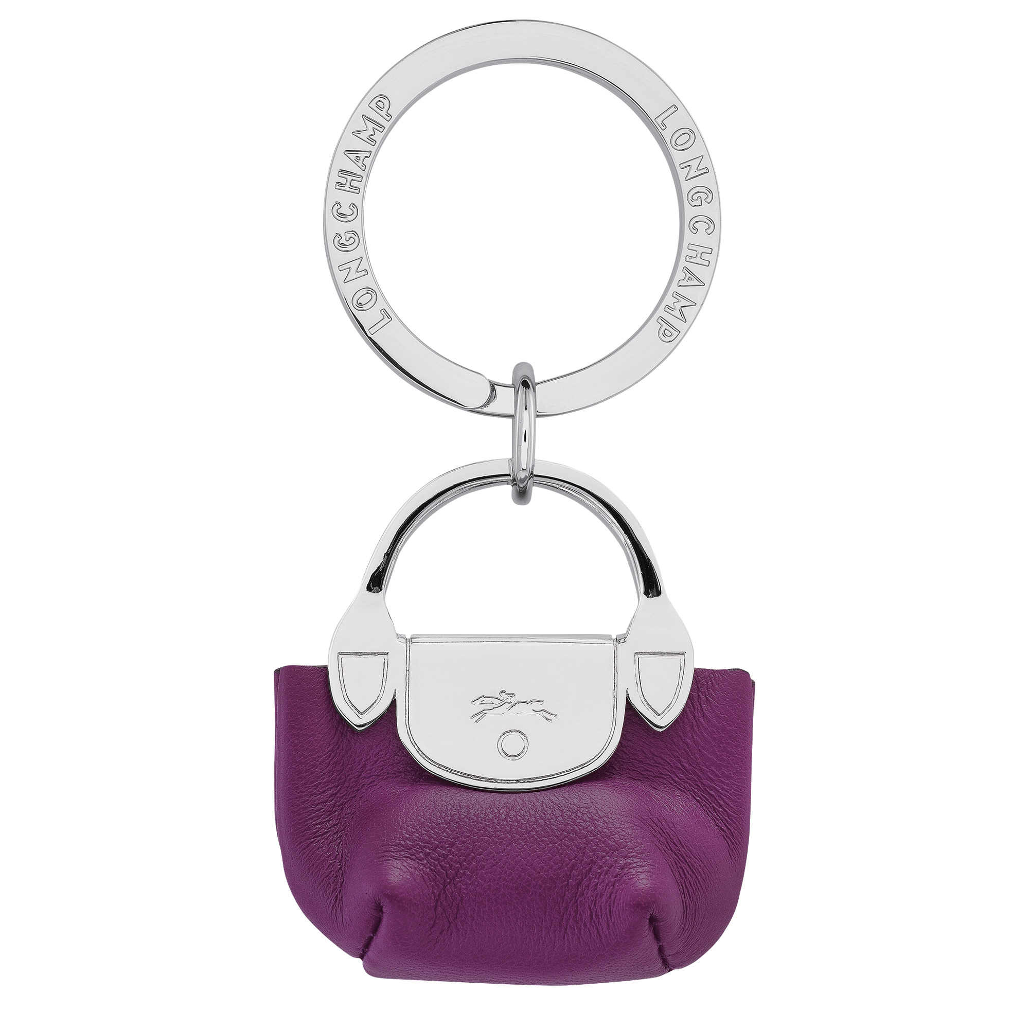 Le Pliage Xtra Key rings Violet - Leather - 1