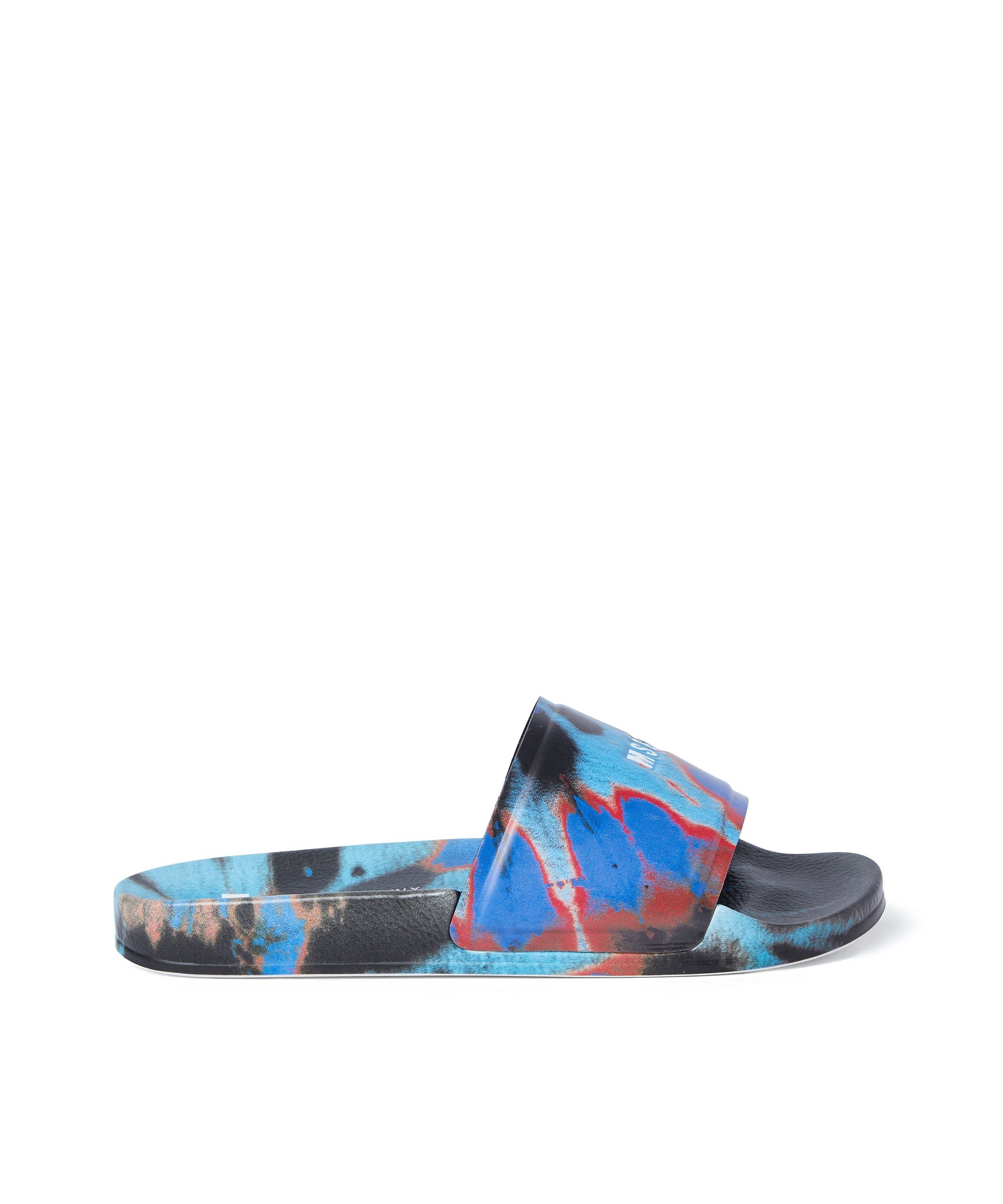 Tie dye pool slippers with MSGM micro logo - 1