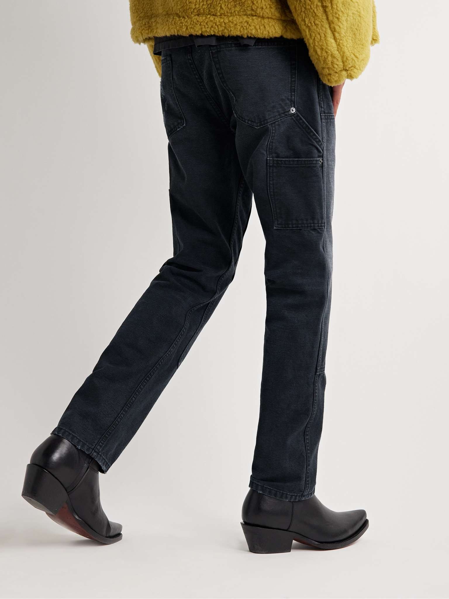 Panelled Straight-Leg Distressed Jeans - 4