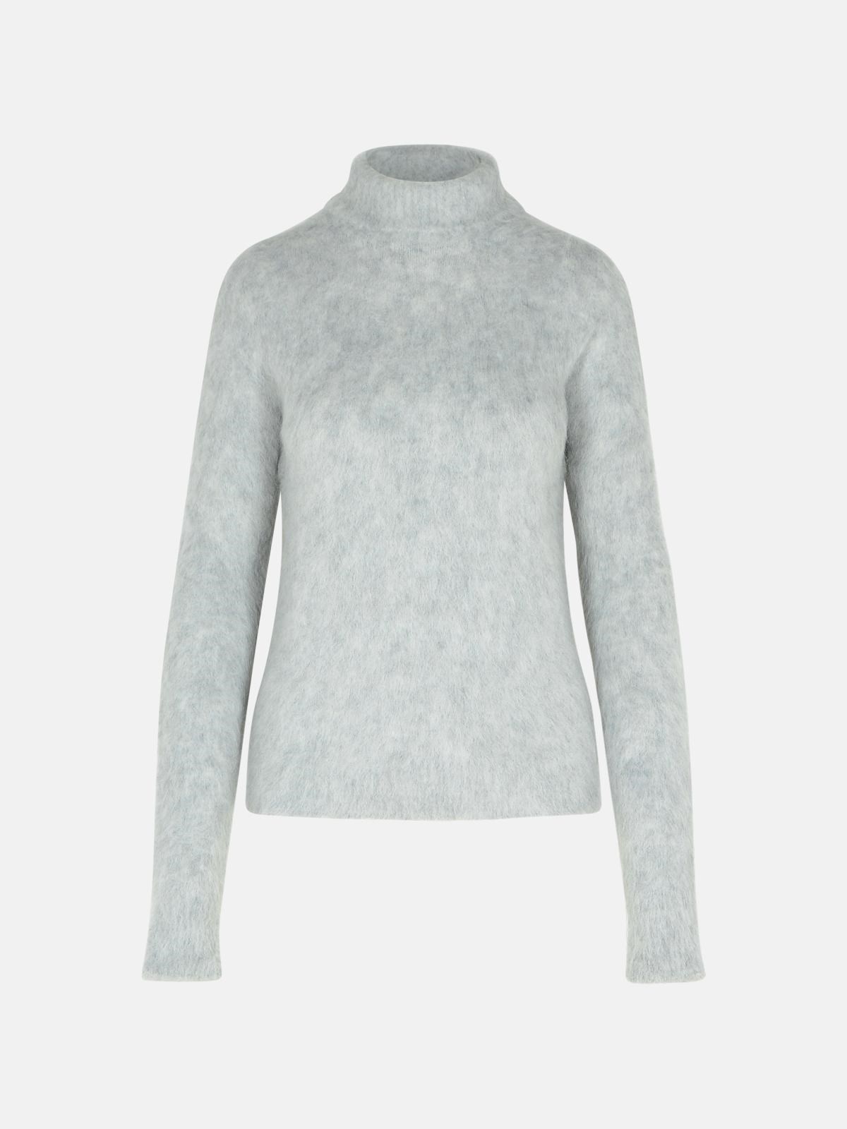 'ELGAR LIGHT GREY ALPACA BLEND SWEATER - 1