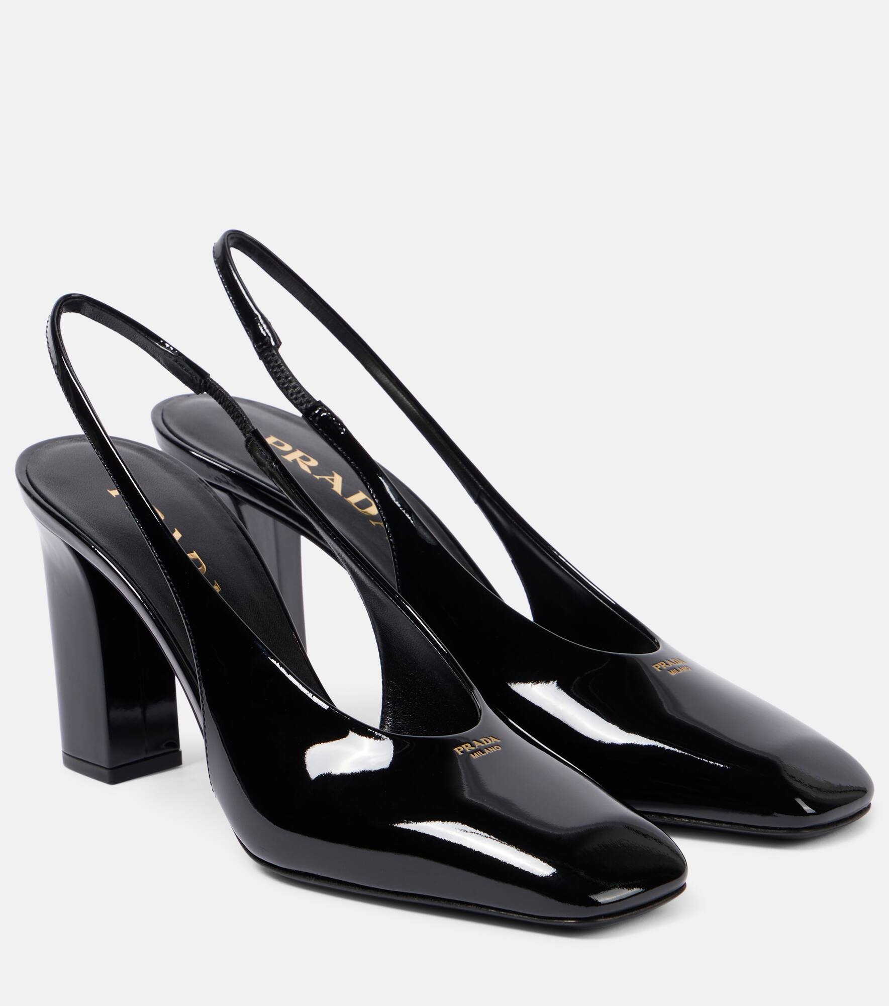 85 patent leather slingback pumps - 1